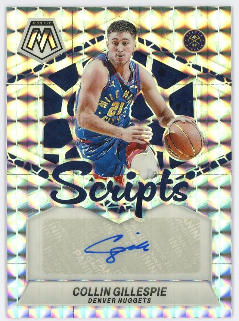 2023-24 Panini Mosaic Collin Gillespie 科林吉莱斯皮 马赛克 签字 银折 折射 掘金 卡品如图 0YQ3/11.16