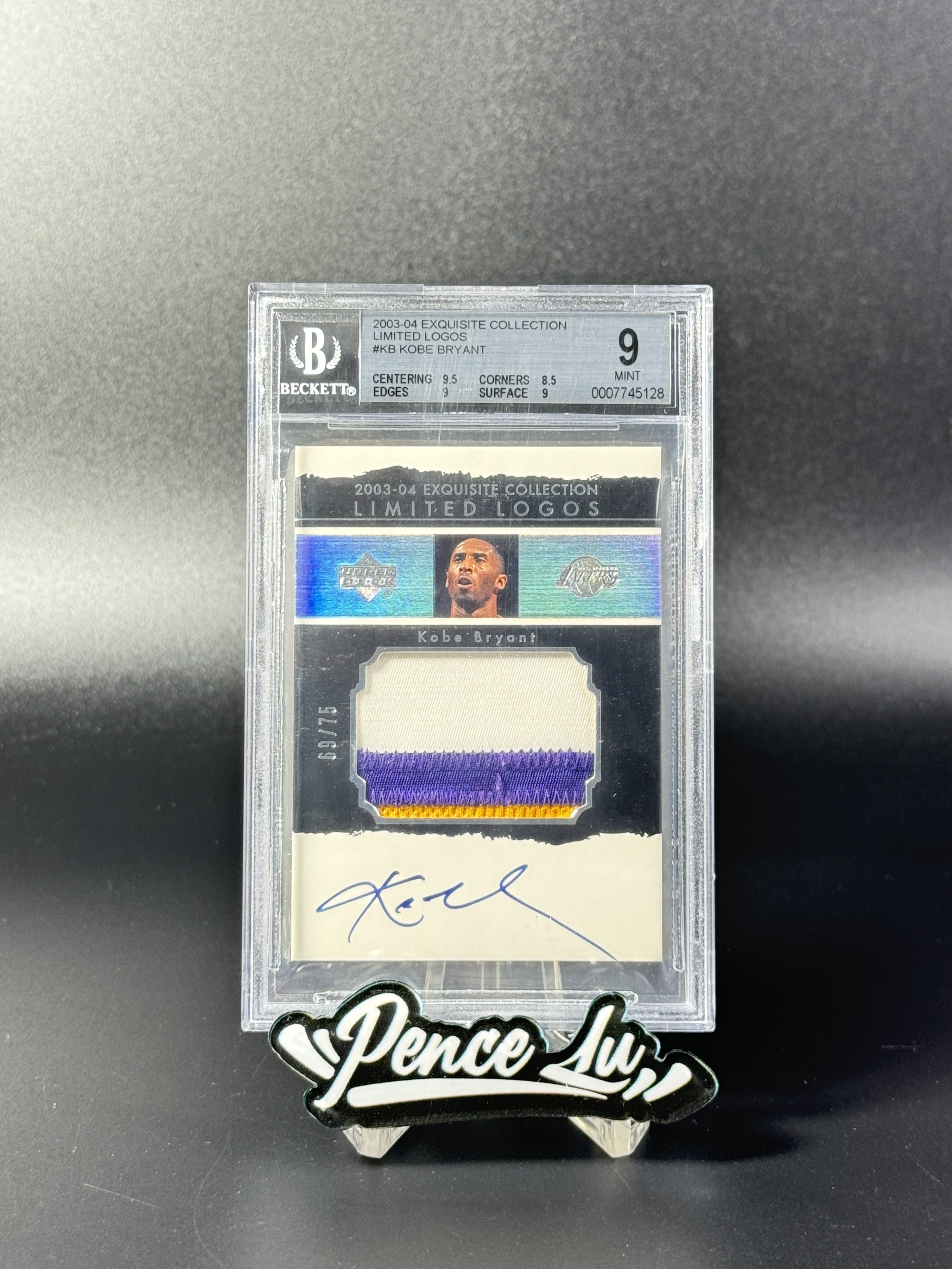 【噴子拍賣】2003-04 upper deck exquisite Kobe Bryant 木盒元年 洛杉磯湖人 科比 布萊恩特 LL limited logo 75編 大窗PA 卡簽 大hit卡 元年超有價 BGS9/9 難得一見 遠行