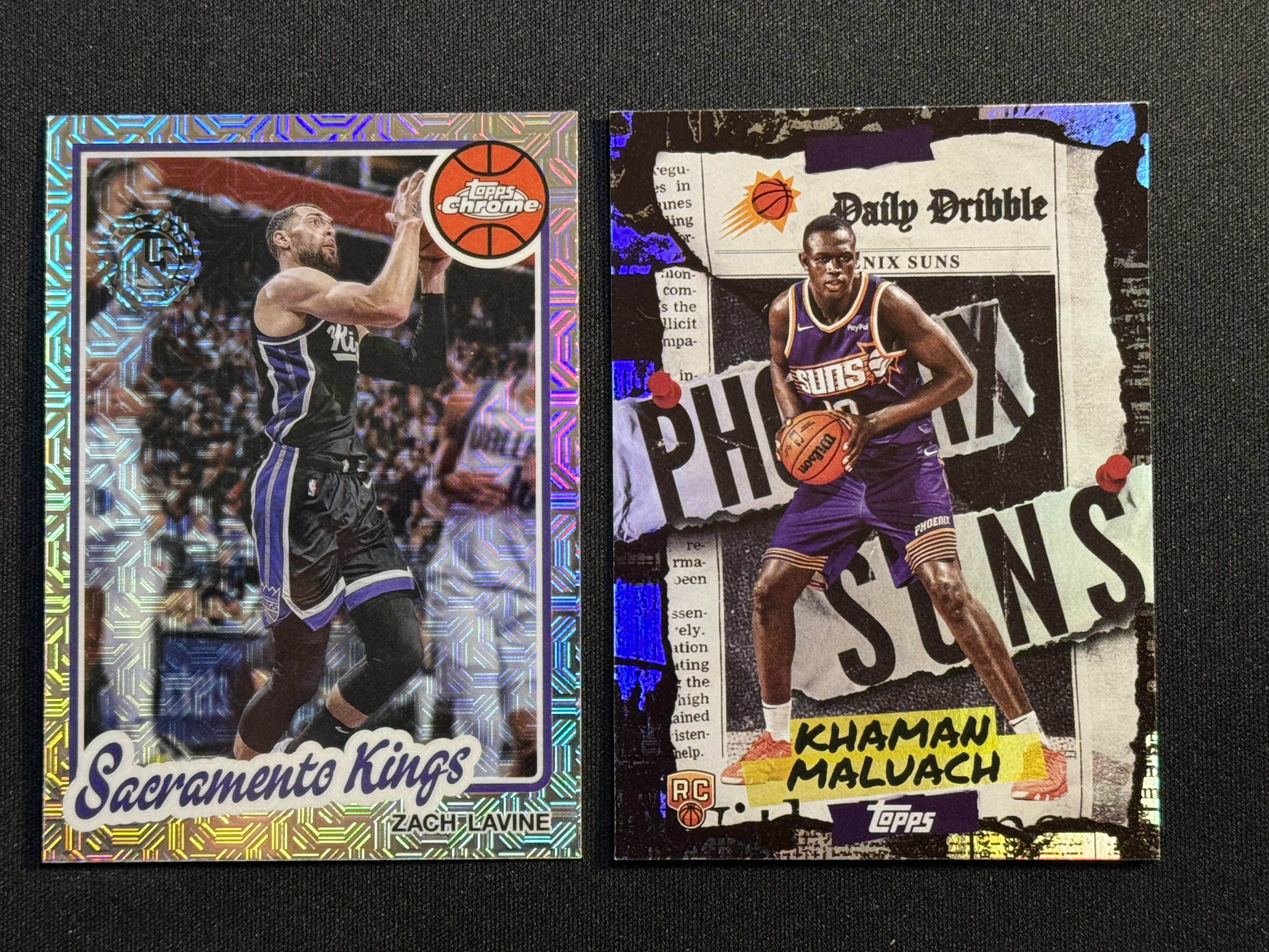 2025-26 Topps flagship Khaman Maluach RC 新秀 马努阿奇 画报银折特卡。拉文 复古chrome 折射mojo迷宫 打包- whisker