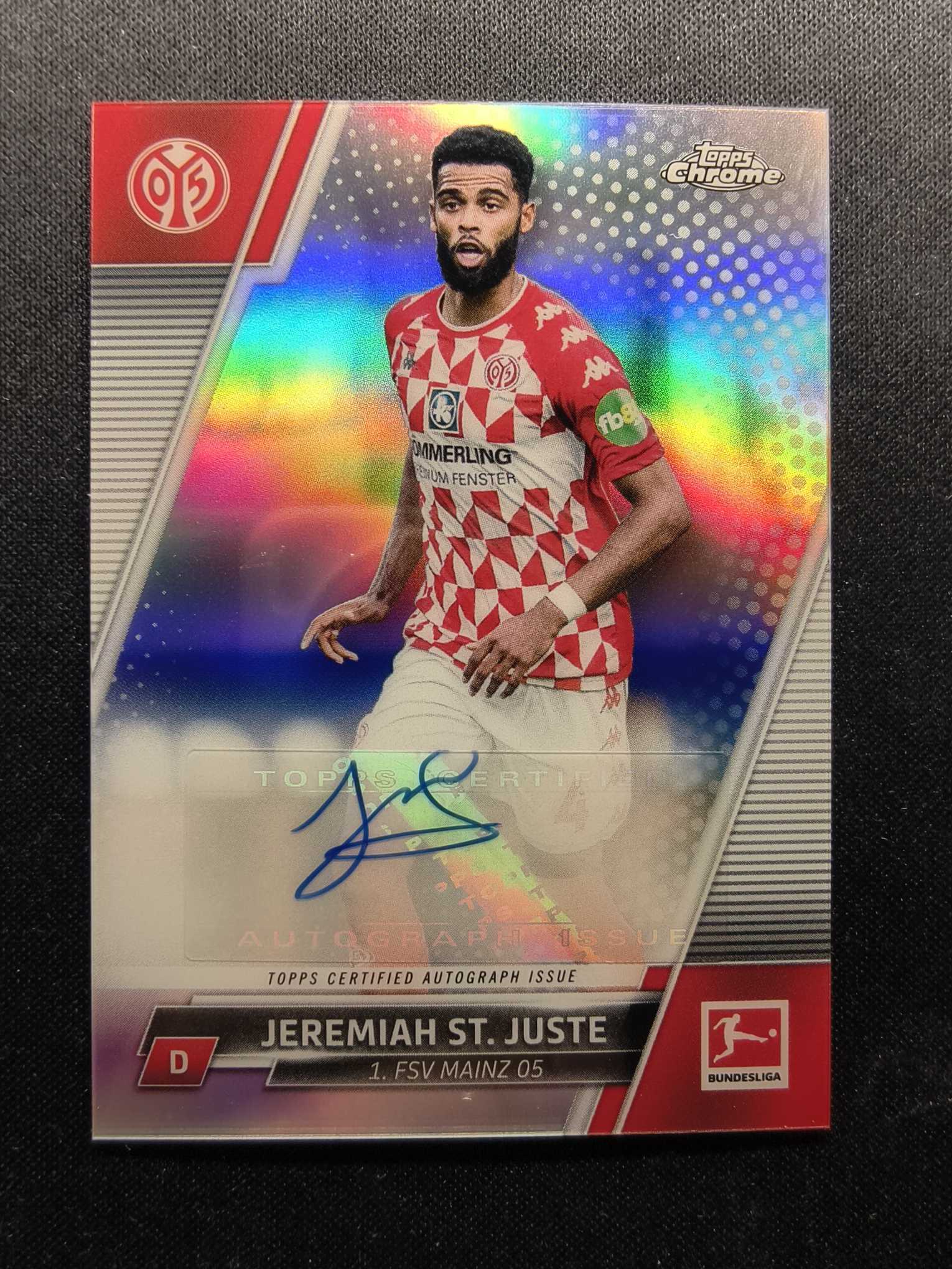 2022 Topps Chrome Jeremiah St. Juste 德甲TC 圣朱斯特 签字 银折 卡品如图 专收凑套 人生得E