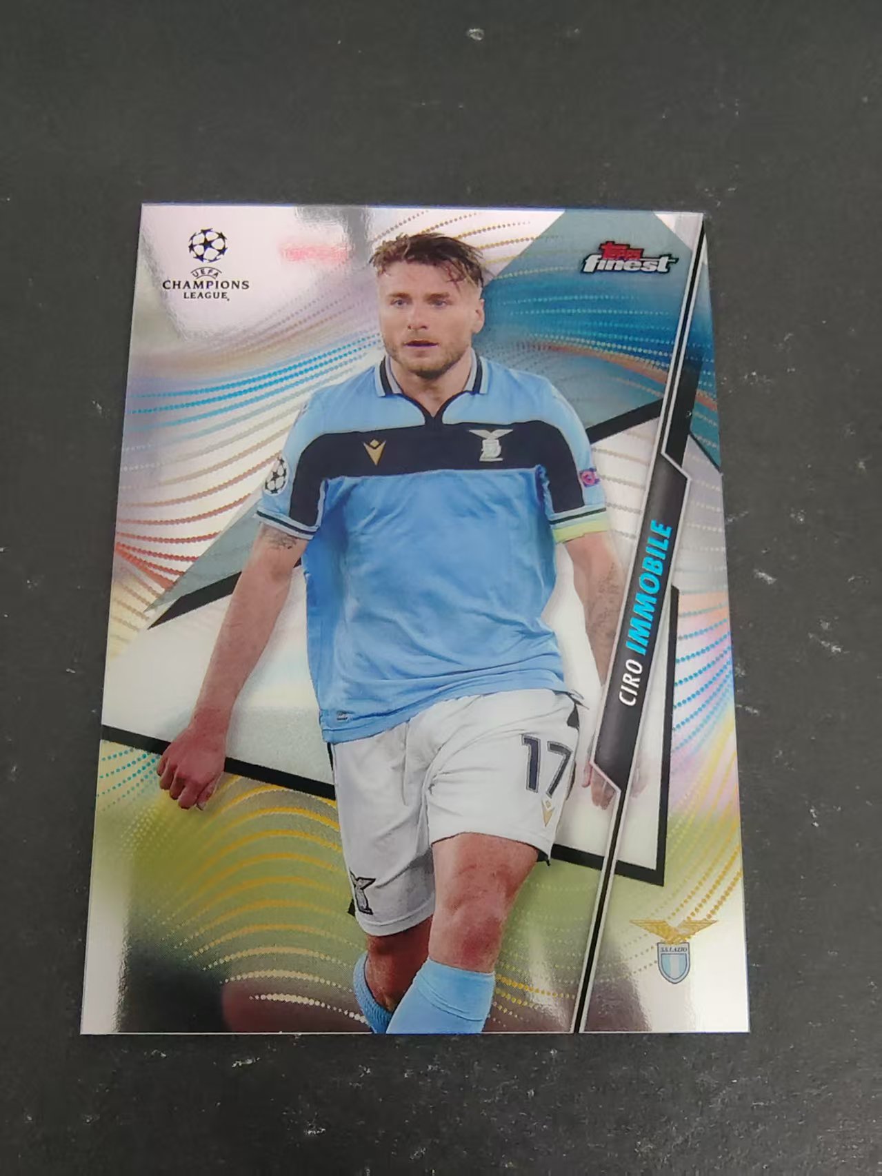 【可合并,不累计】2021 Topps Finest Ciro Immobile 欧战 拉齐奥 因莫比莱 划痕 边角瑕疵 #42