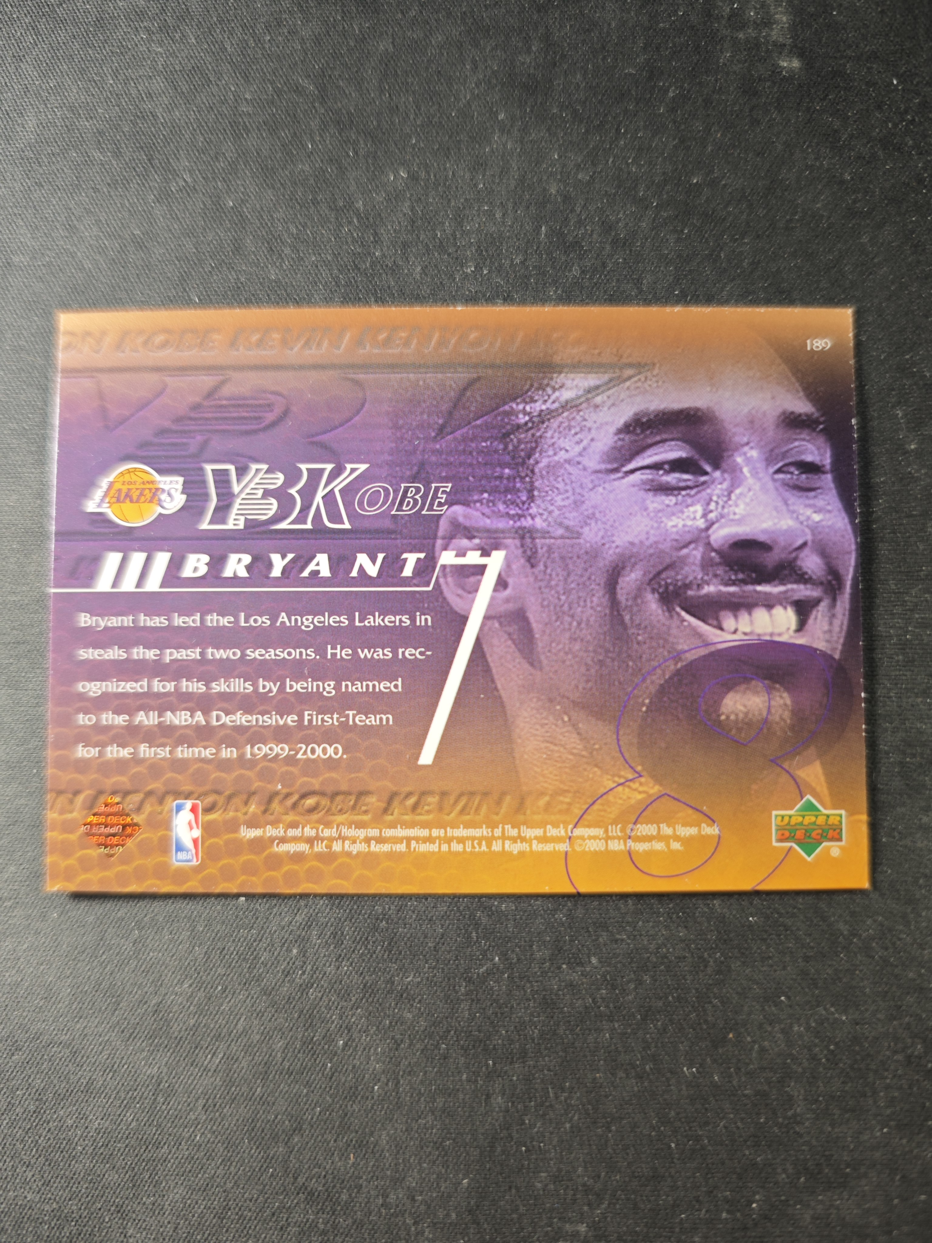 【蛤蟆特卖】科比 布莱恩特 2000 UD Y3K系列 领导力 得分 力量 防守 体质 经典五张套卡 第二款 绝版好卡 稀有老特 边角微瑕 卡品如图 专收必备!