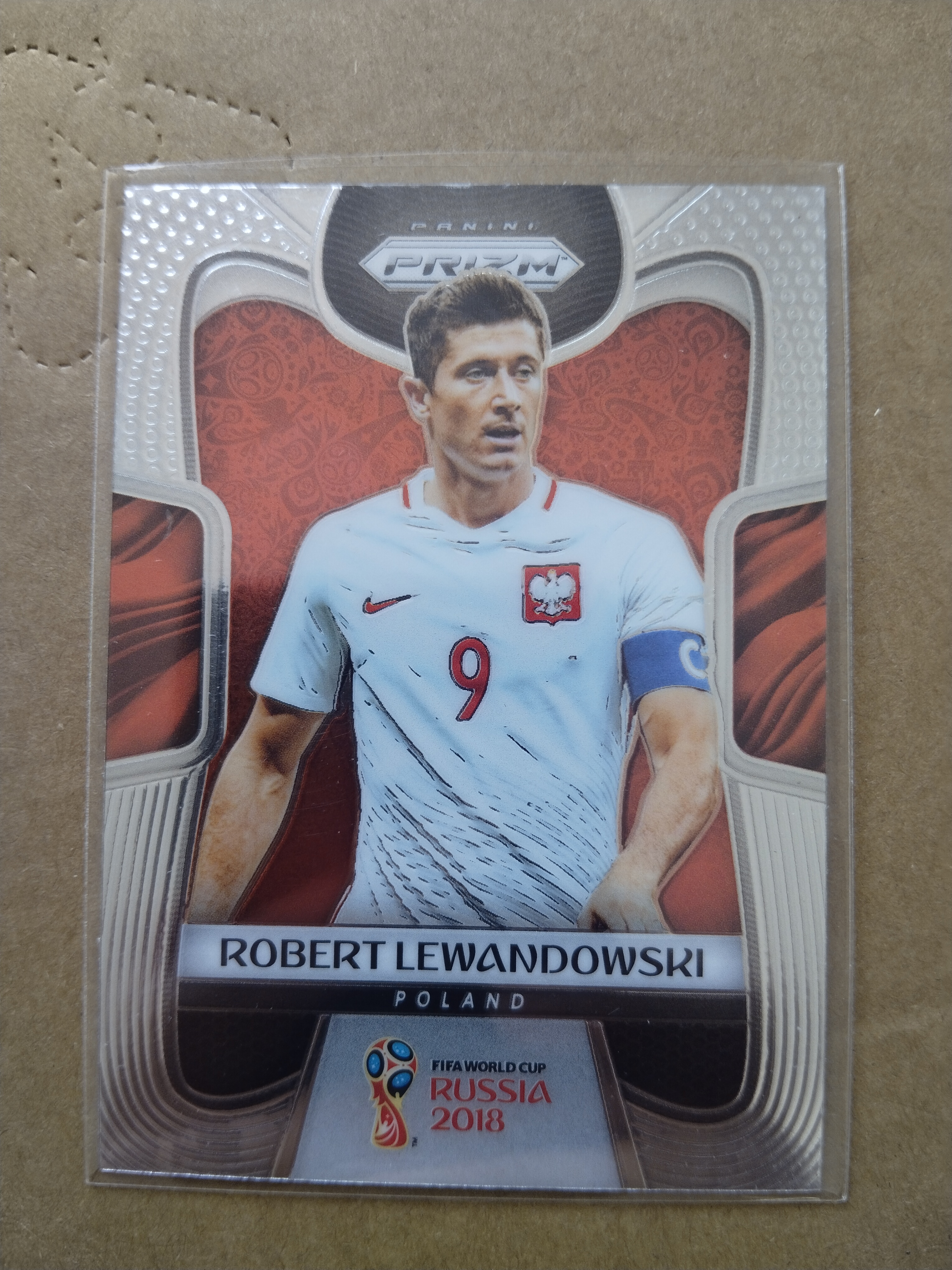 (竞拍前先阅读描述)PANINI帕尼尼 2018俄罗斯世界杯PRIZM 普卡base 波兰 莱万多夫斯基 第4张凑套必备 品相如图