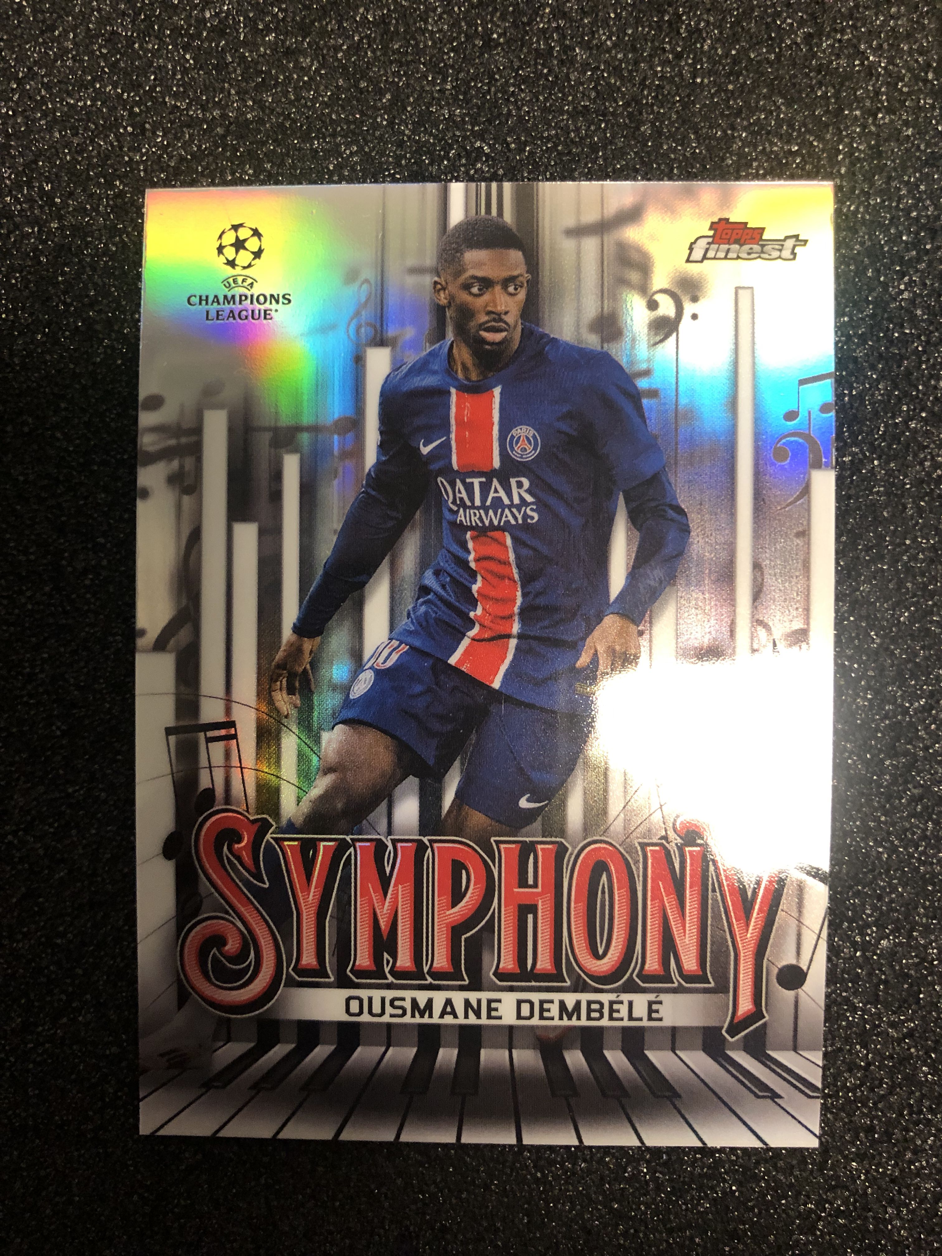 2024-25 Topps Finest Ousmane Dembélé 欧战finest 绿茵交响特卡 登贝莱 法国 巴黎 巴萨 银折 卡品如图 凑套收藏必备
