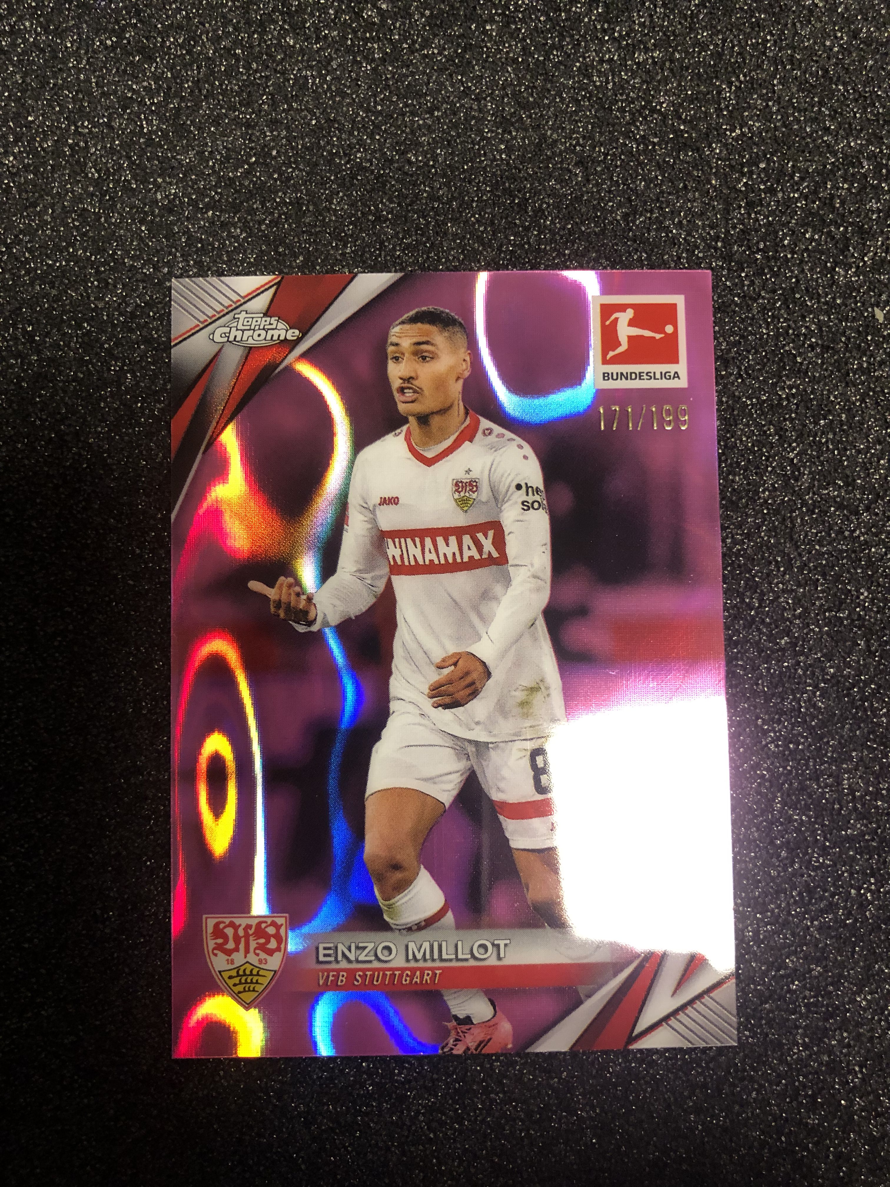 2024-25 Topps Chrome Enzo Millot 德甲tc 米约 法国 斯图加特 吉达国民 199编 粉熔岩折 171/199 卡品如图 凑套收藏必备