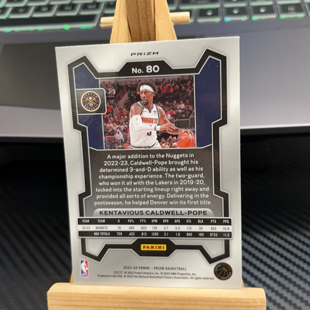2023-24 Panini Prizm Kentavious Caldwell-Pope 波谱 掘金 银折 折射 prizm系列 pz 卡品如图 凑图必备 值得收藏!免费代卖!