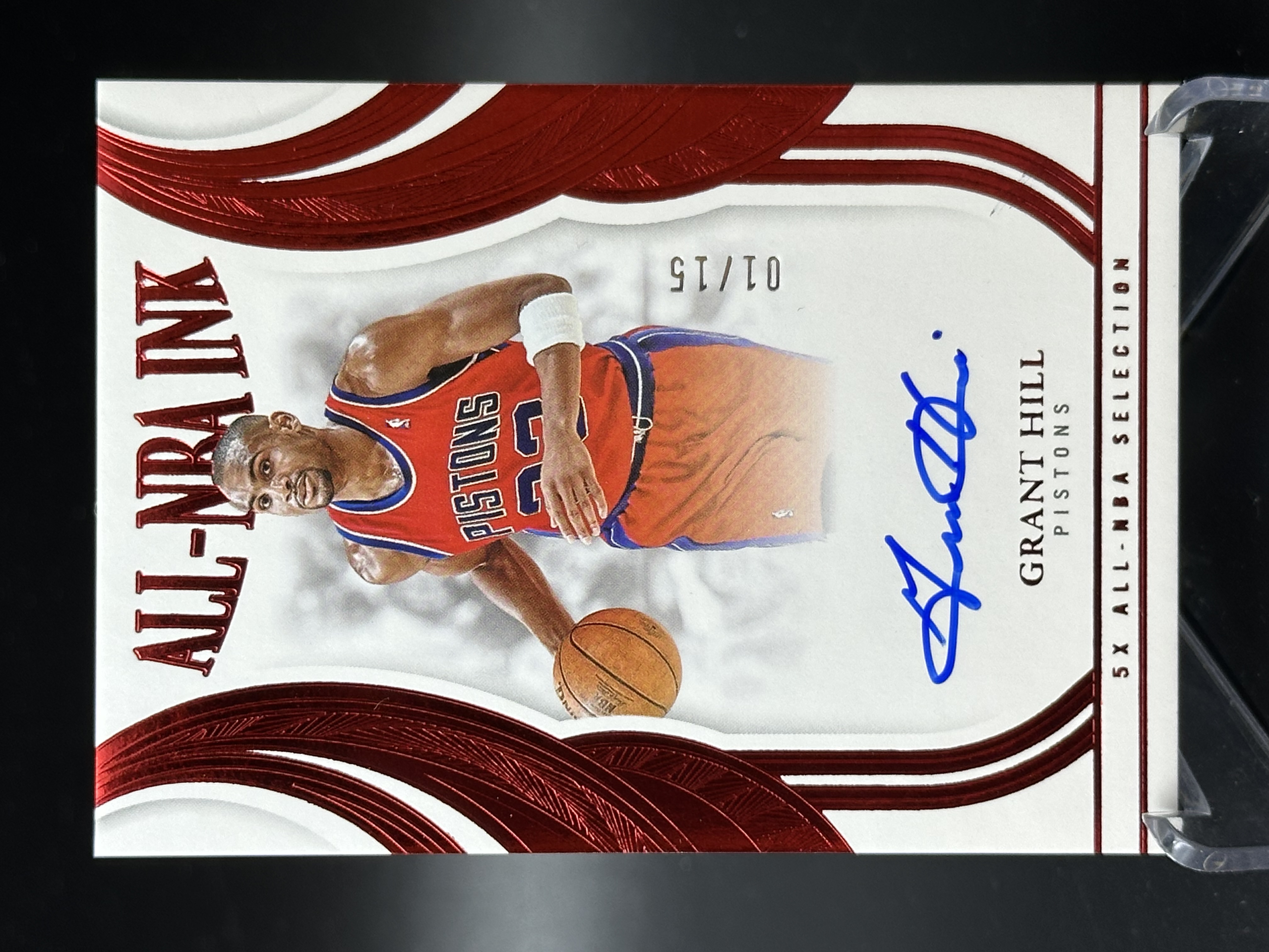 2024-25 Panini Flawless Grant Hill 【小黄拍卖】手提 格兰特 希尔 活塞 签字 卡签 01/15编 首编「汉堡王」