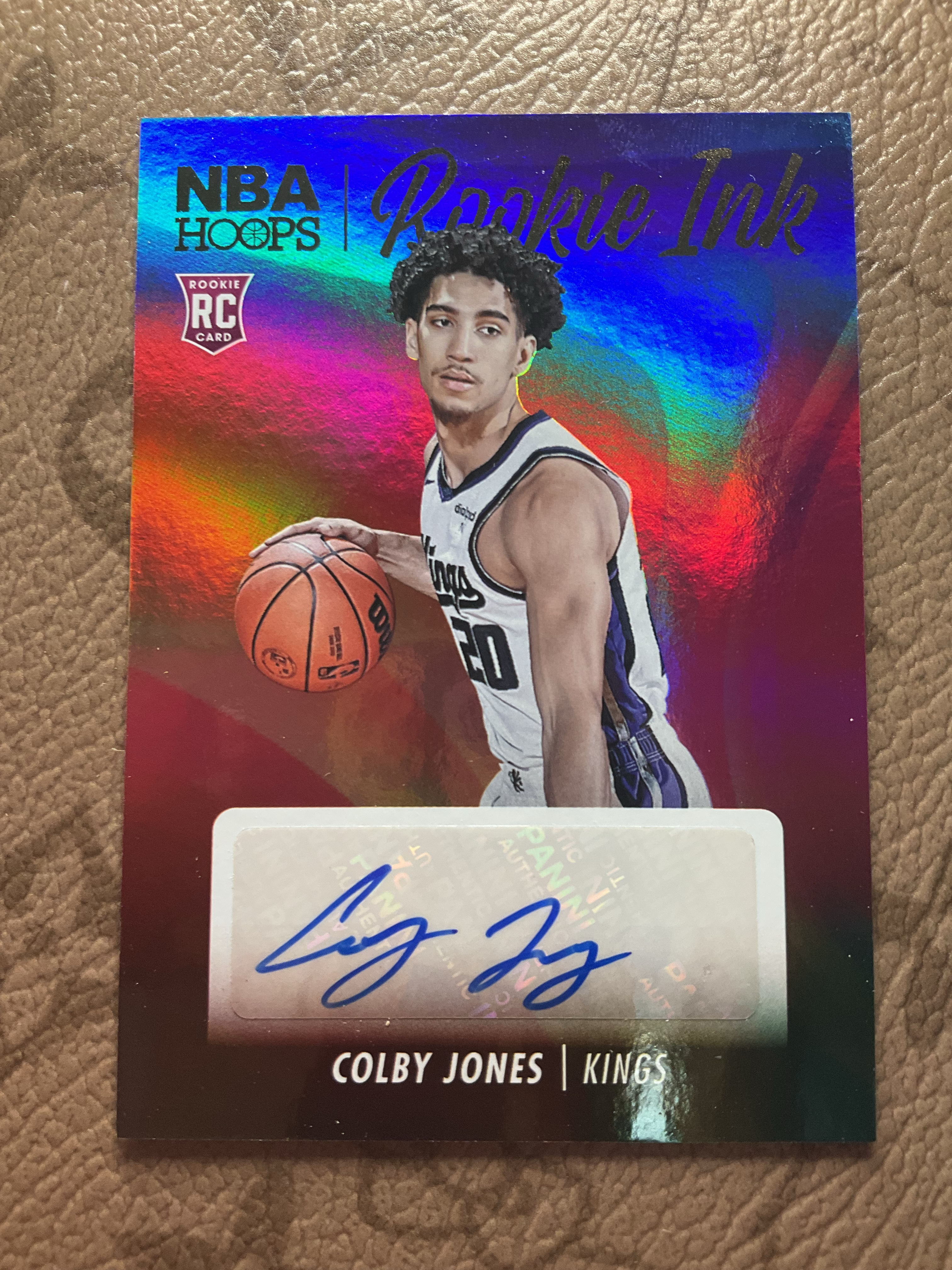 2023-24 Panini NBA Hoops Colby Jones RC 新秀 国王 科尔比 琼斯 签字 ink签 折射 带折 卡品如图 专收必备