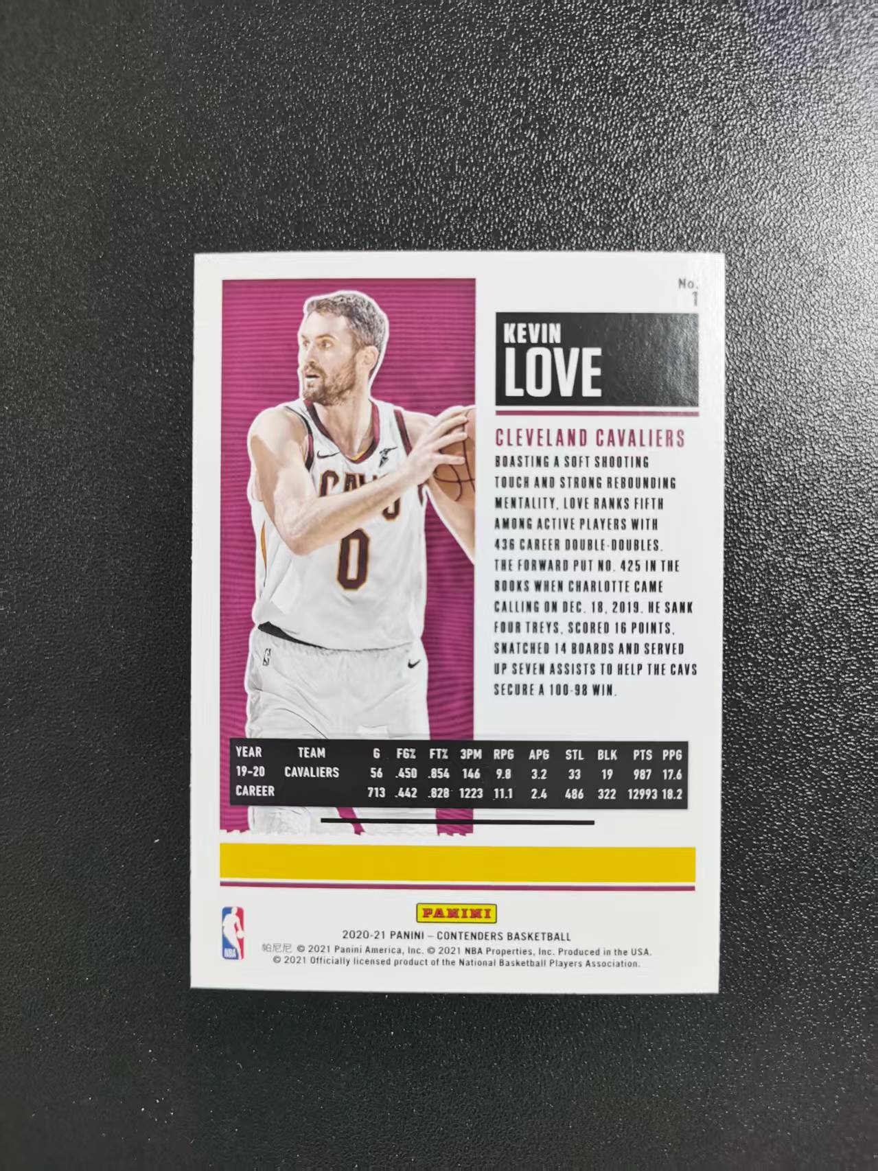 2020-21 Panini Contenders Kevin Love 爱神 凯文乐福 骑士 球票 收藏凑套 卡品如图 免费代拍CC09