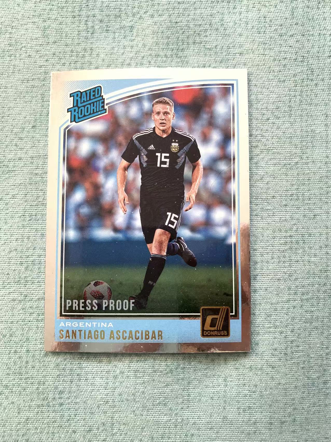 2018-19 Panini Donruss Santiago Ascacibar RC 帕尼尼 杜蕾斯 阿根廷 新秀 阿斯卡西瓦尔 银平行 折射 青青