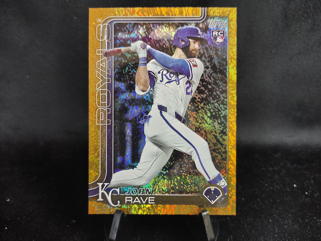 1-26 wgognn 27 【钢蛋儿拍卖】 Topps 2025 Update Series 棒球 皇家 Kansas City Royals  RC 新秀 金折 50编 约翰 雷夫 John Rave