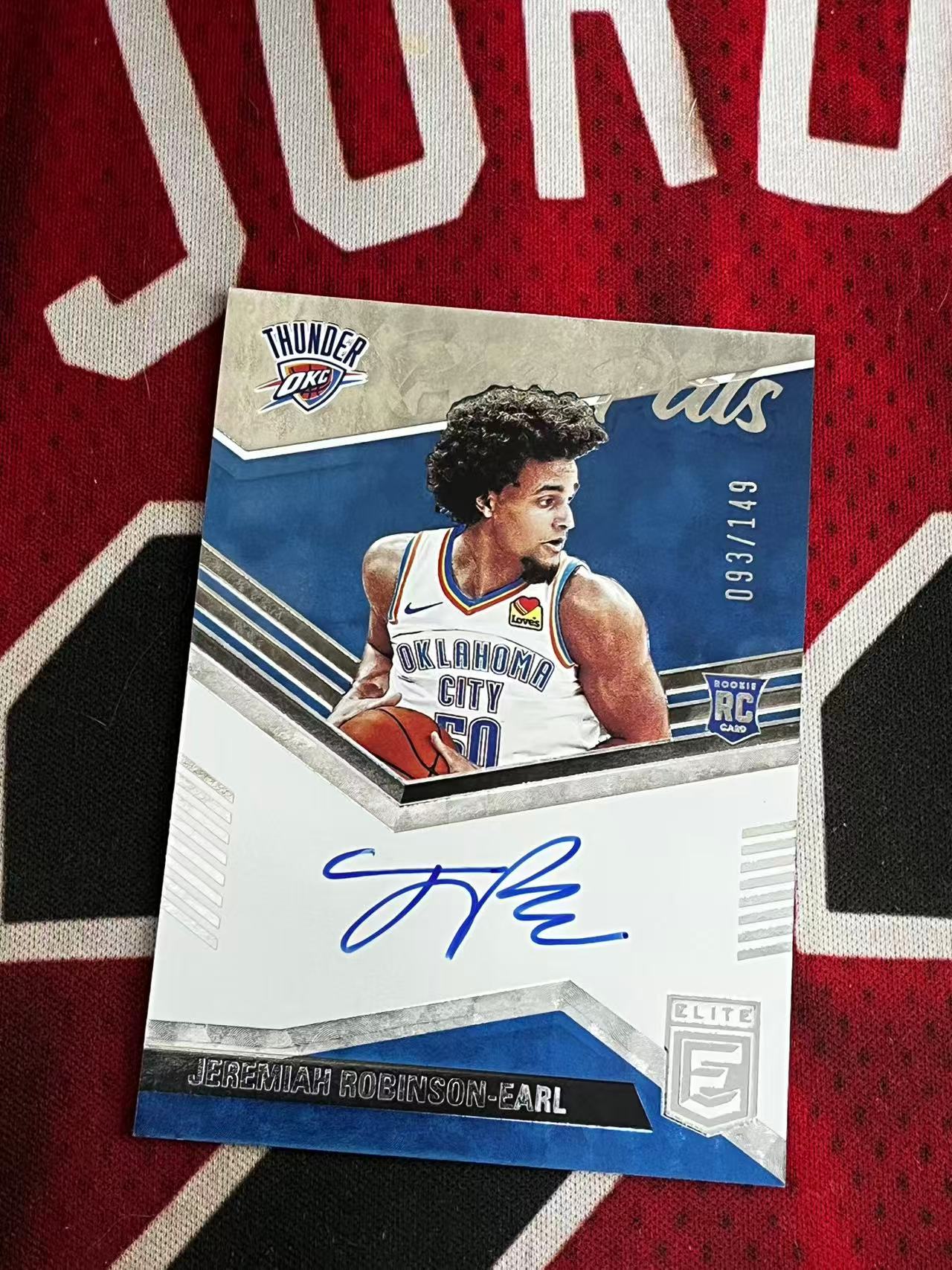 【接寄拍】2021-22 PANINI ELITE 精英系列 雷霆 新秀RC 杰迈里亚罗宾逊厄尔 149编 签字卡 卡签 笔友签 专收凑套必备【烂臭嘴拍卖】