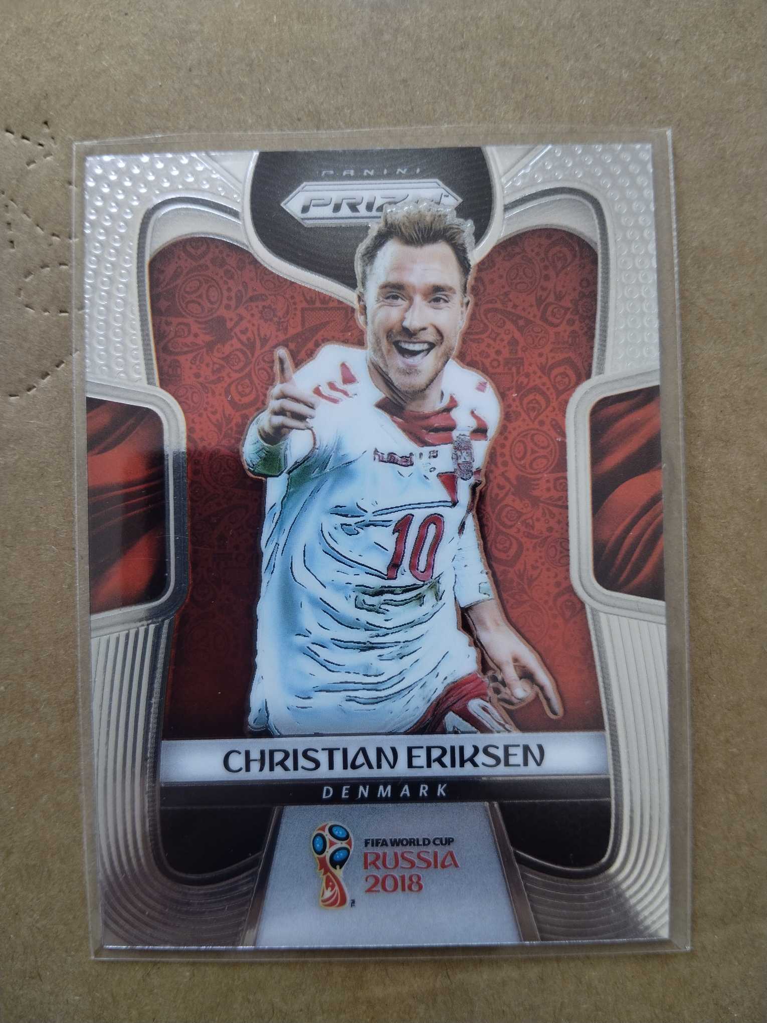 (竞拍前先阅读描述)PANINI帕尼尼 2018俄罗斯世界杯PRIZM 普卡base 丹麦 埃里克森 第8张凑套必备 品相如图