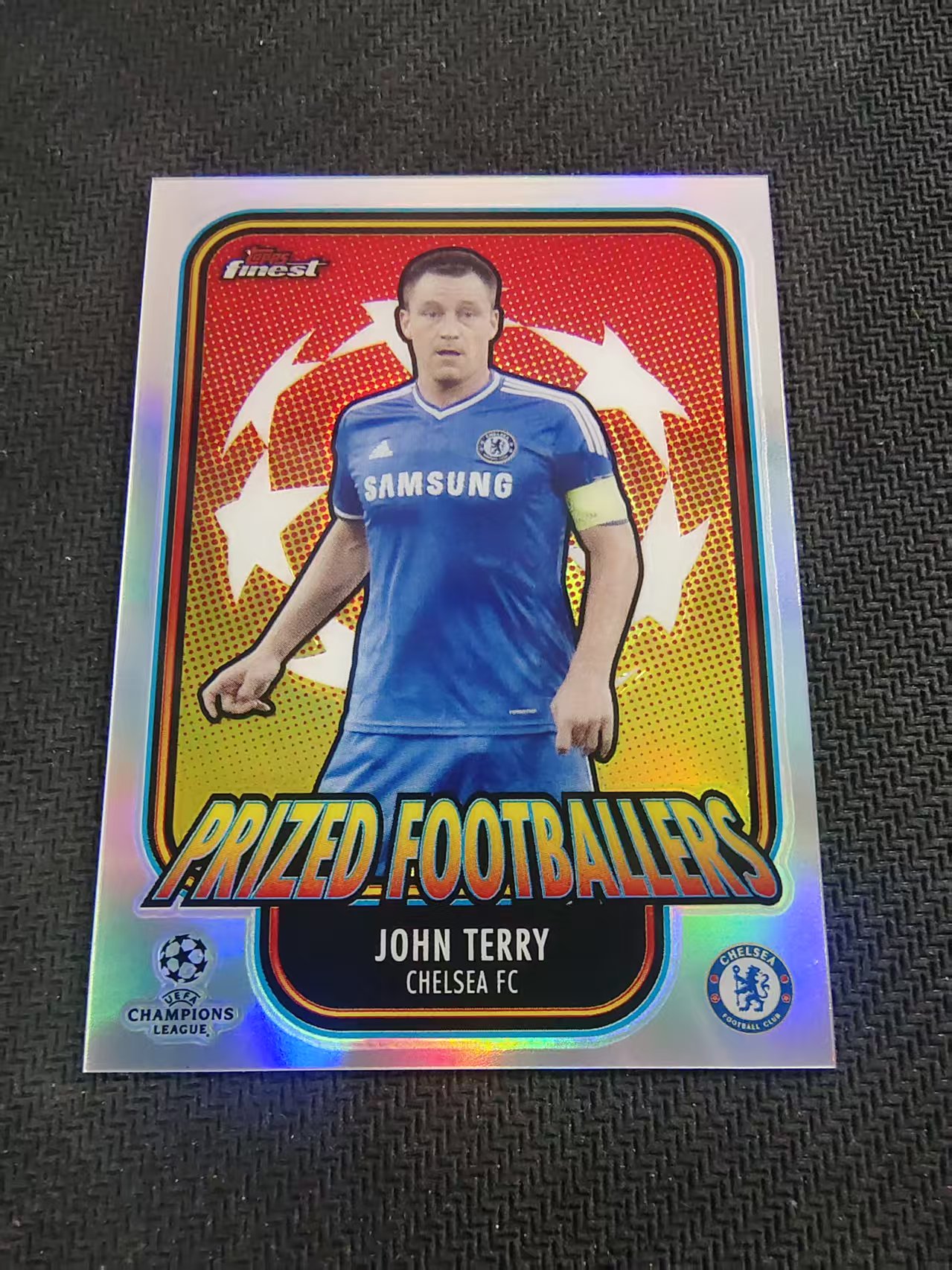 【可合并,不累计】2021 Topps Finest John Terry 切尔西 老队长 特里 prized footballers 珍宝球员特卡 银折 划痕 边角瑕疵