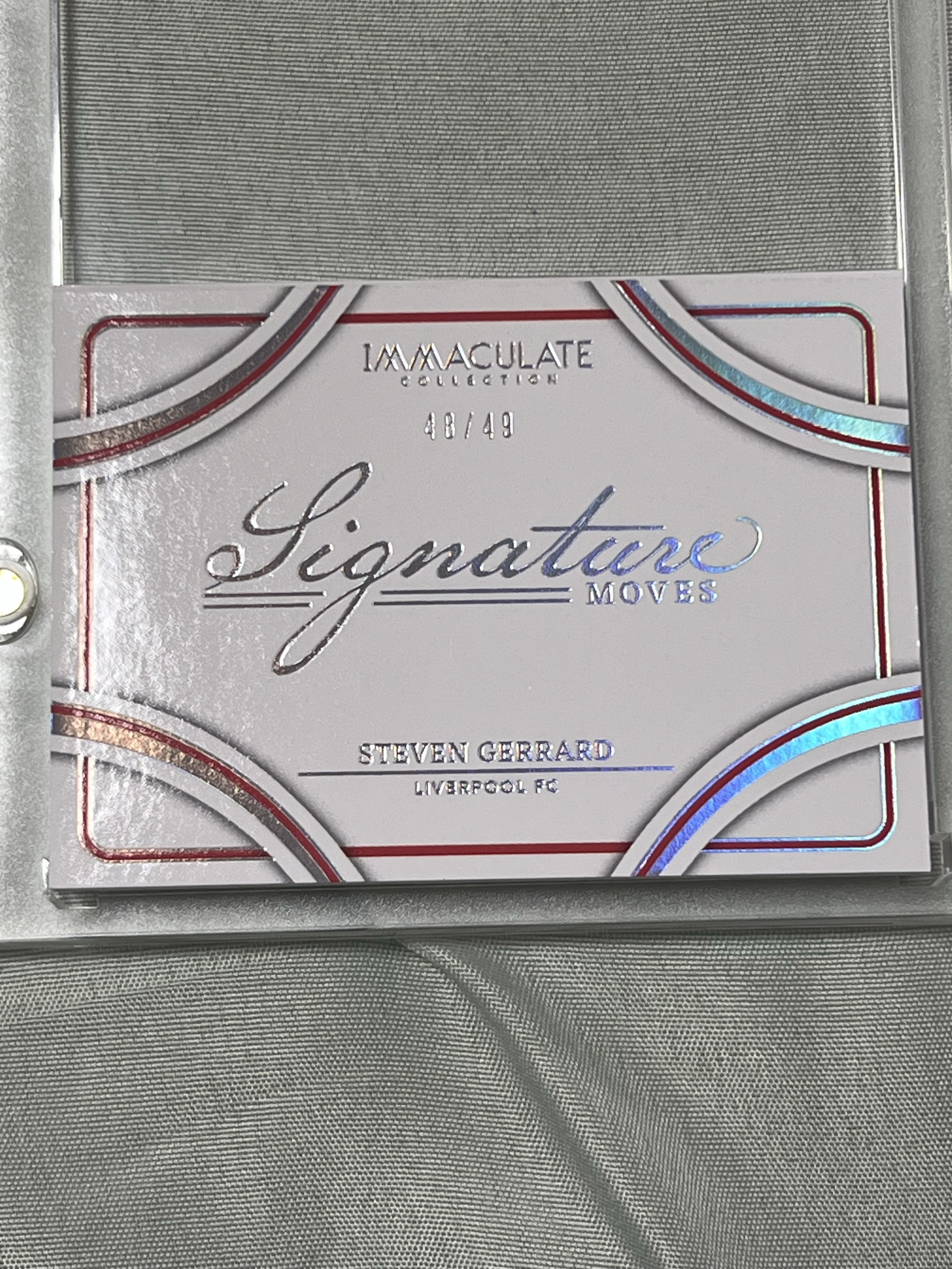 2024-25 Panini Immaculate Steven Gerrard 爱咪咪 利物浦 杰拉德 签字 沙盒签 标志性动作小书 48/49编 卡品如图
