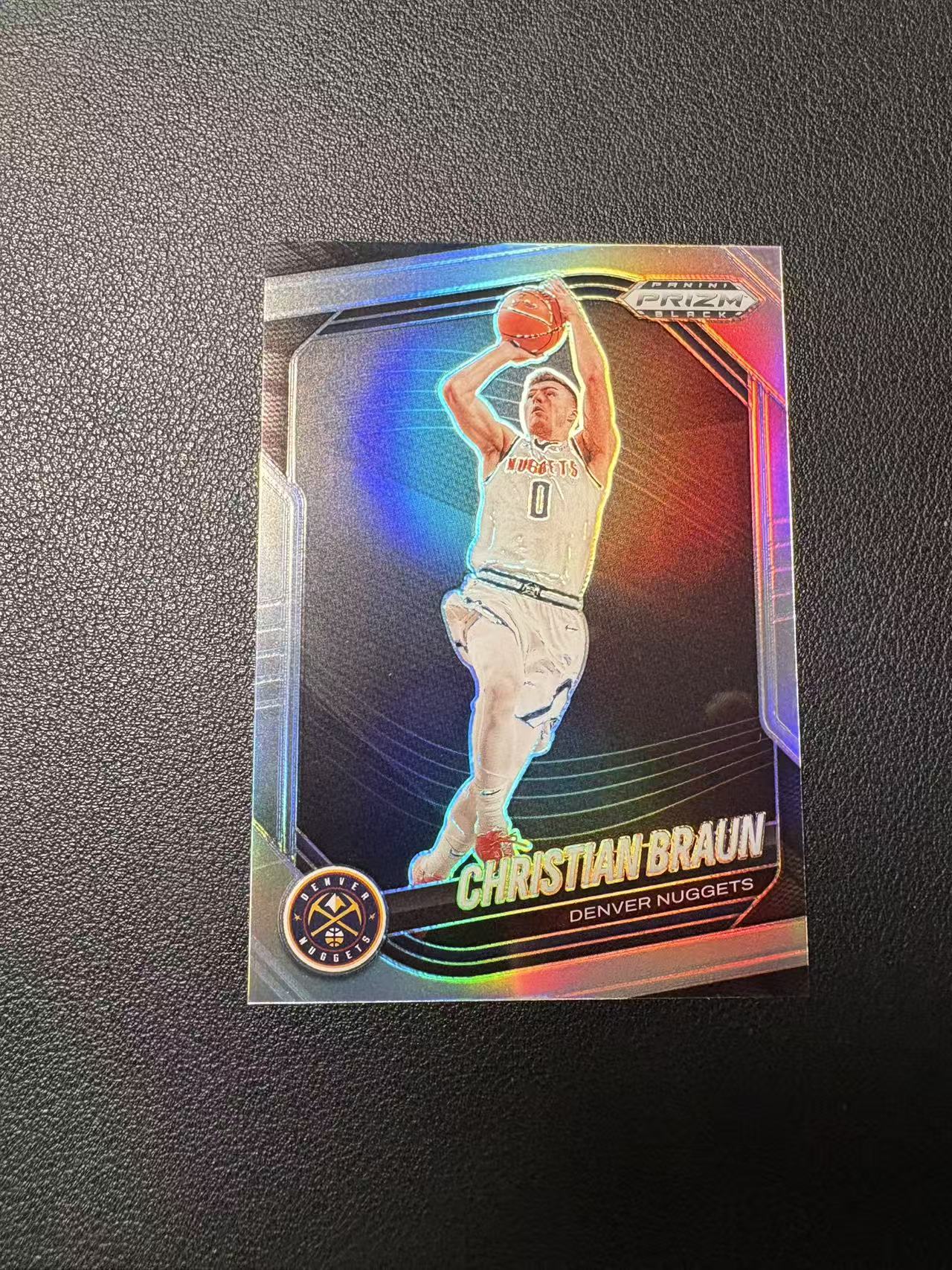 2024-25 Panini prizm black Christian Braun 布劳恩 掘金 银折 折射 微瑕 专收必备 卡品如图 N1