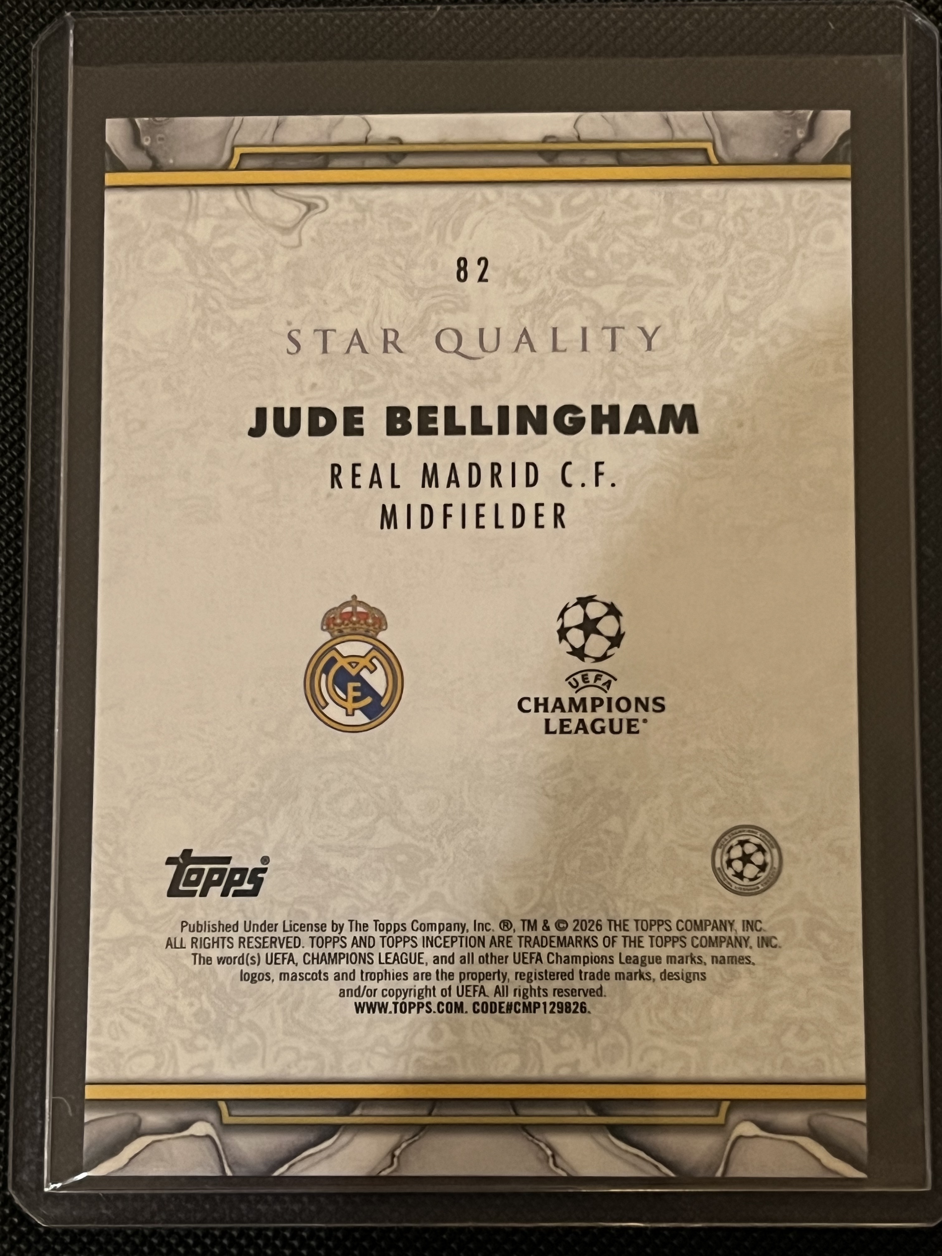 2025 Topps Inception Jude Bellingham #82 皇家马德里 祖德·贝林厄姆 125编 粉平行 正base 折射卡!!凑套必备!!