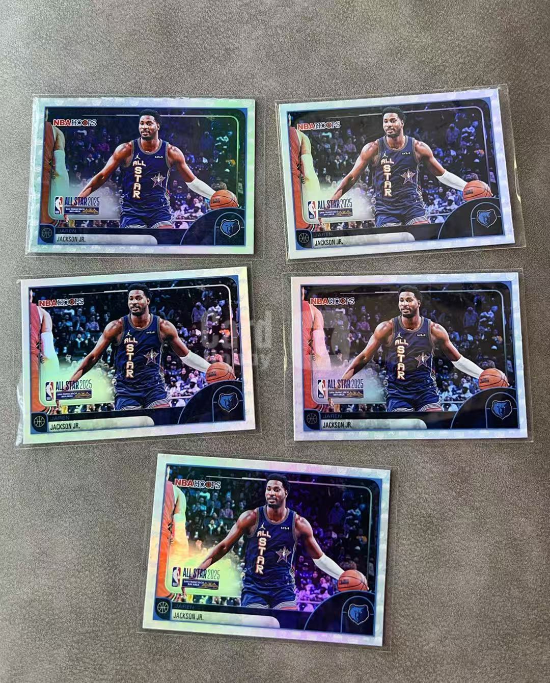4941【330球星卡实体店代卖】2025-26 Topps Hoops 小贾伦杰克逊(Jaren Jackson Jr.)全明星 ALL STAR 折射卡 共计5张 仅顺丰寄付(蘇阖)