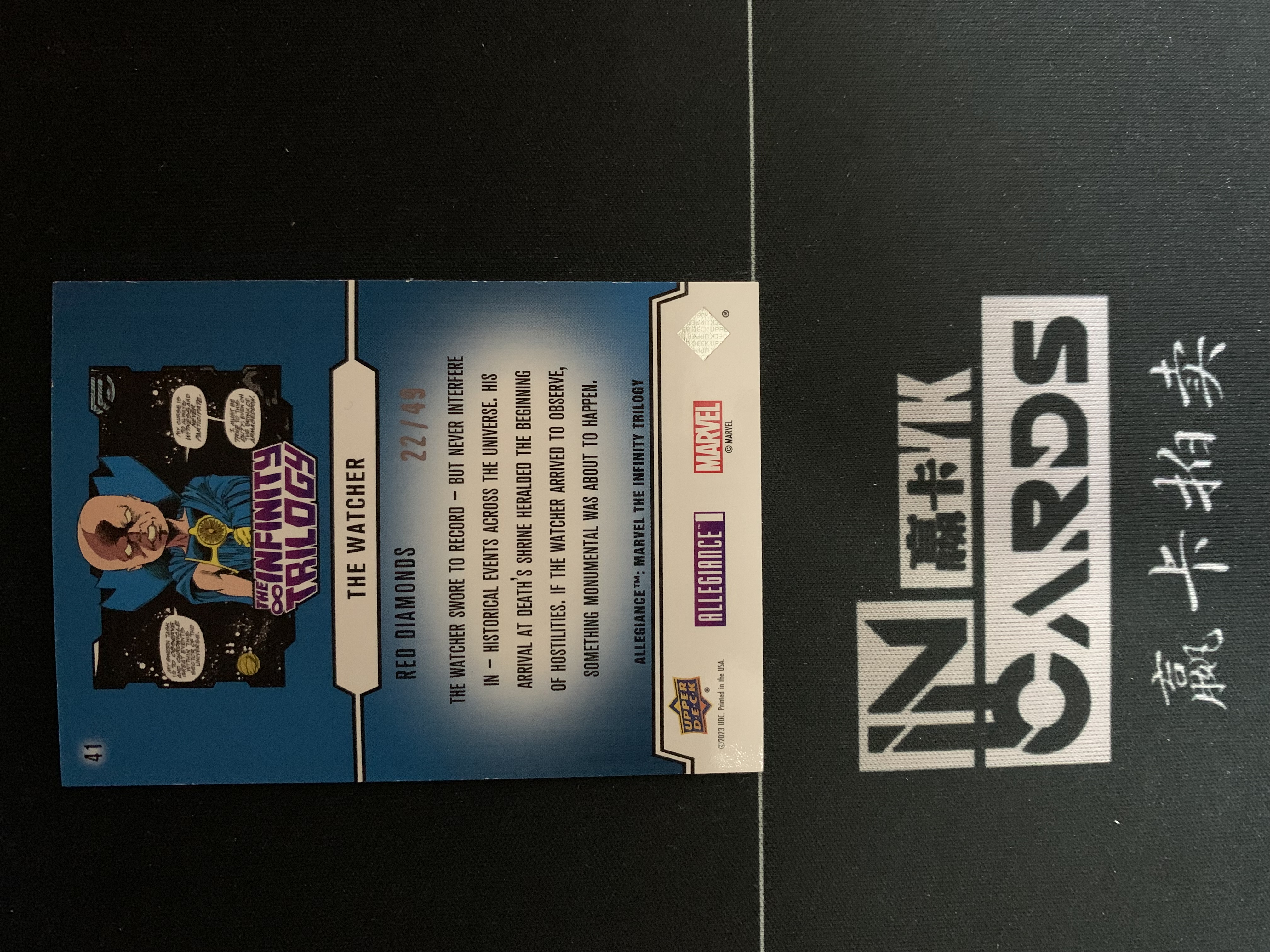 2023 Upper Deck Marvel The Infinity Trilogy 漫威无限战争 The Watcher 观察者 /49编 卡品如图【阿猫】
