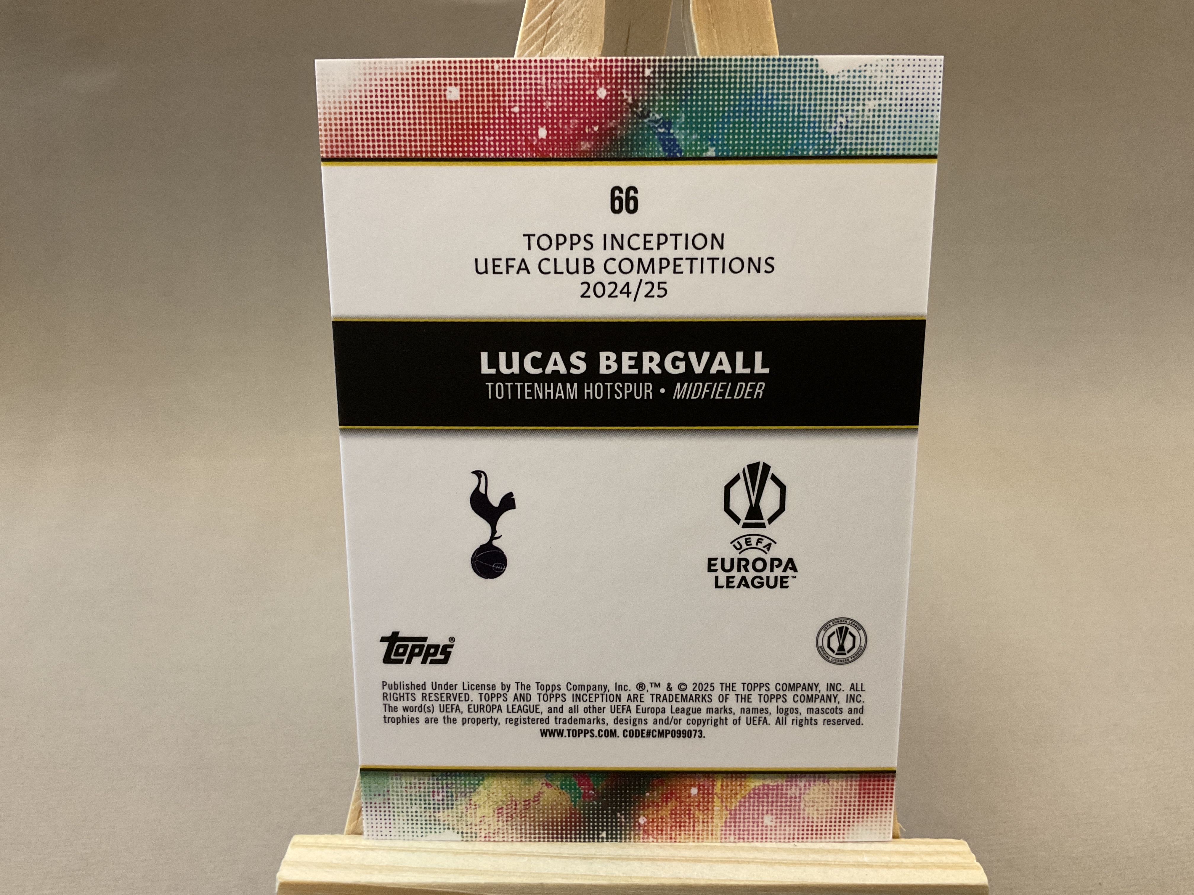 2025 Topps Inception Lucas Bergvall #199编 卢卡斯 贝里瓦尔 RC 盗梦空间 欧冠 盗梦 热刺 Base 贝利瓦尔