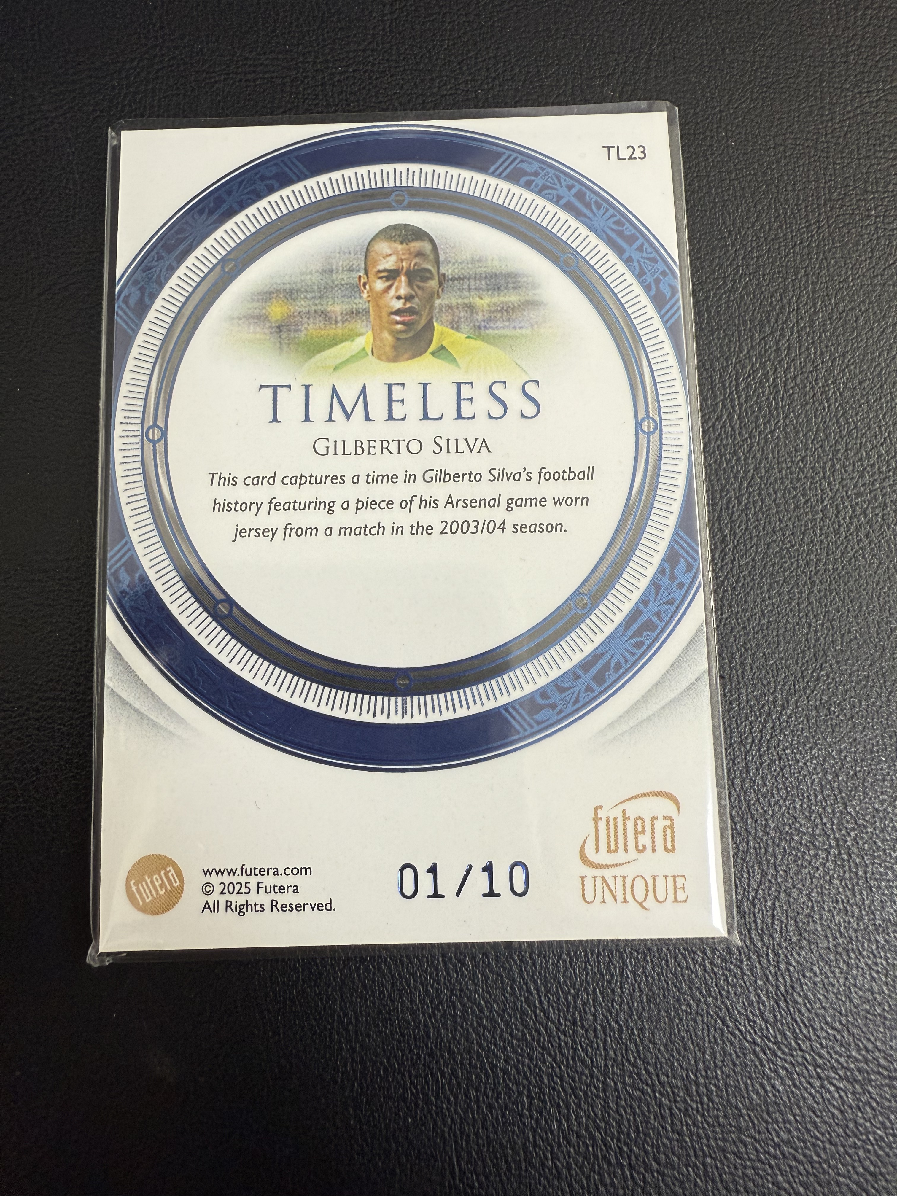 2025 Futera Futera Unique gilberto silva 福特拉 巴西 吉尔伯托 席尔瓦 球衣物料 01/10首编 卡品如图 合并当日订单 [金叔 秦月】