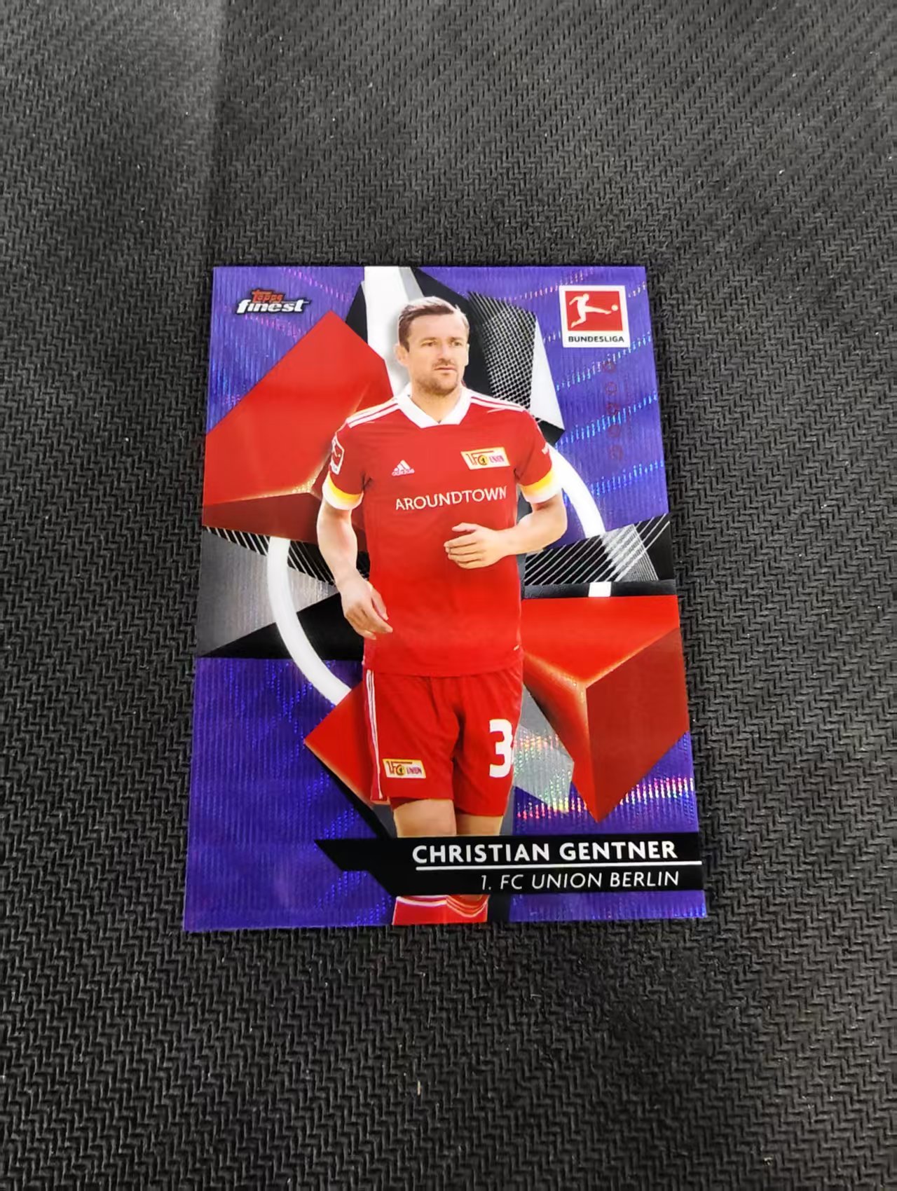【可合并,不累计】2021 Topps Finest Christian Gentner 德甲 柏林联合 根特纳 紫波纹 250编 瑕疵如图