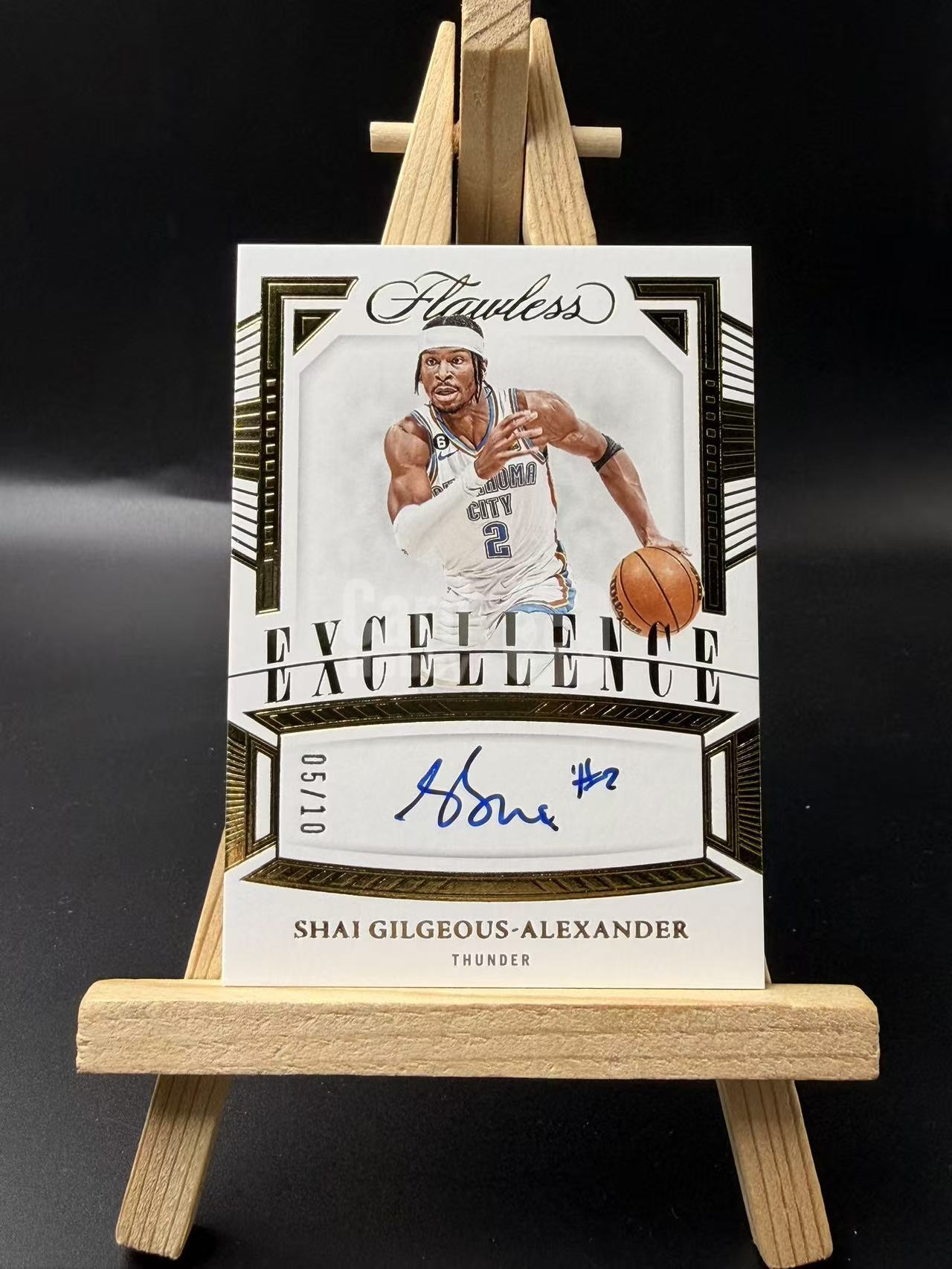 2022-23 Panini Flawless Alexander 【YT拍卖】亚历山大 SGA shai 手提 卡签 签字 金平行 雷霆 卓越签 背号签 卡品完美 05/10编~闪电hiro