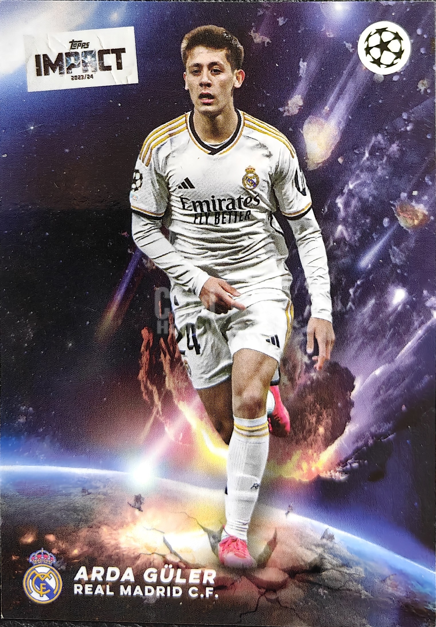 【k代拍】2023-24 Topps Impact Arda Guler 欧冠 皇家马德里 阿尔达 居莱尔 有折痕