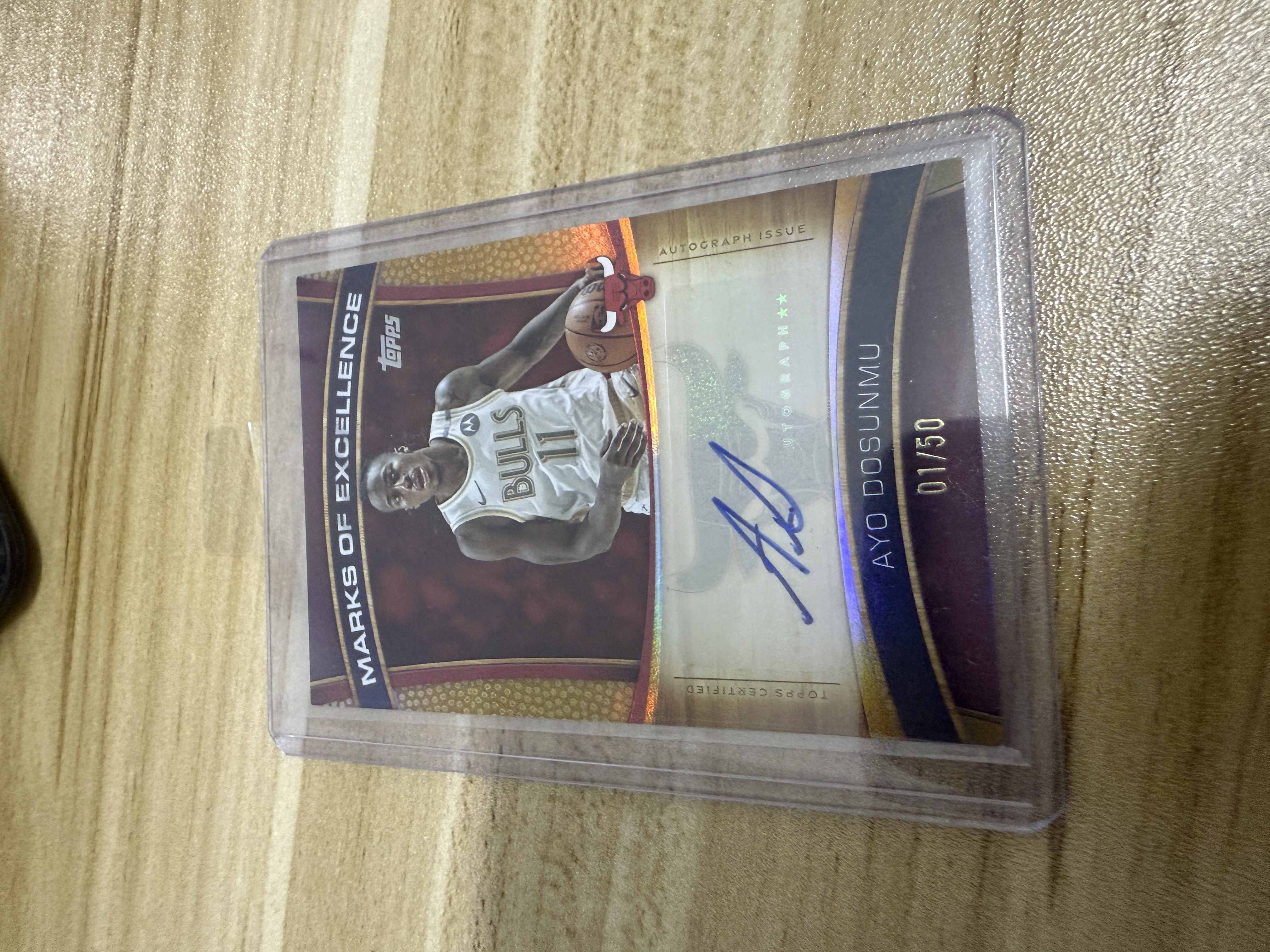 2025 Topps topps Ayo Dosunmu 阿约 多孙姆 签字 01/50编 首编 金平行 彩虹套必备 公牛 只发默认请看描述【KK】