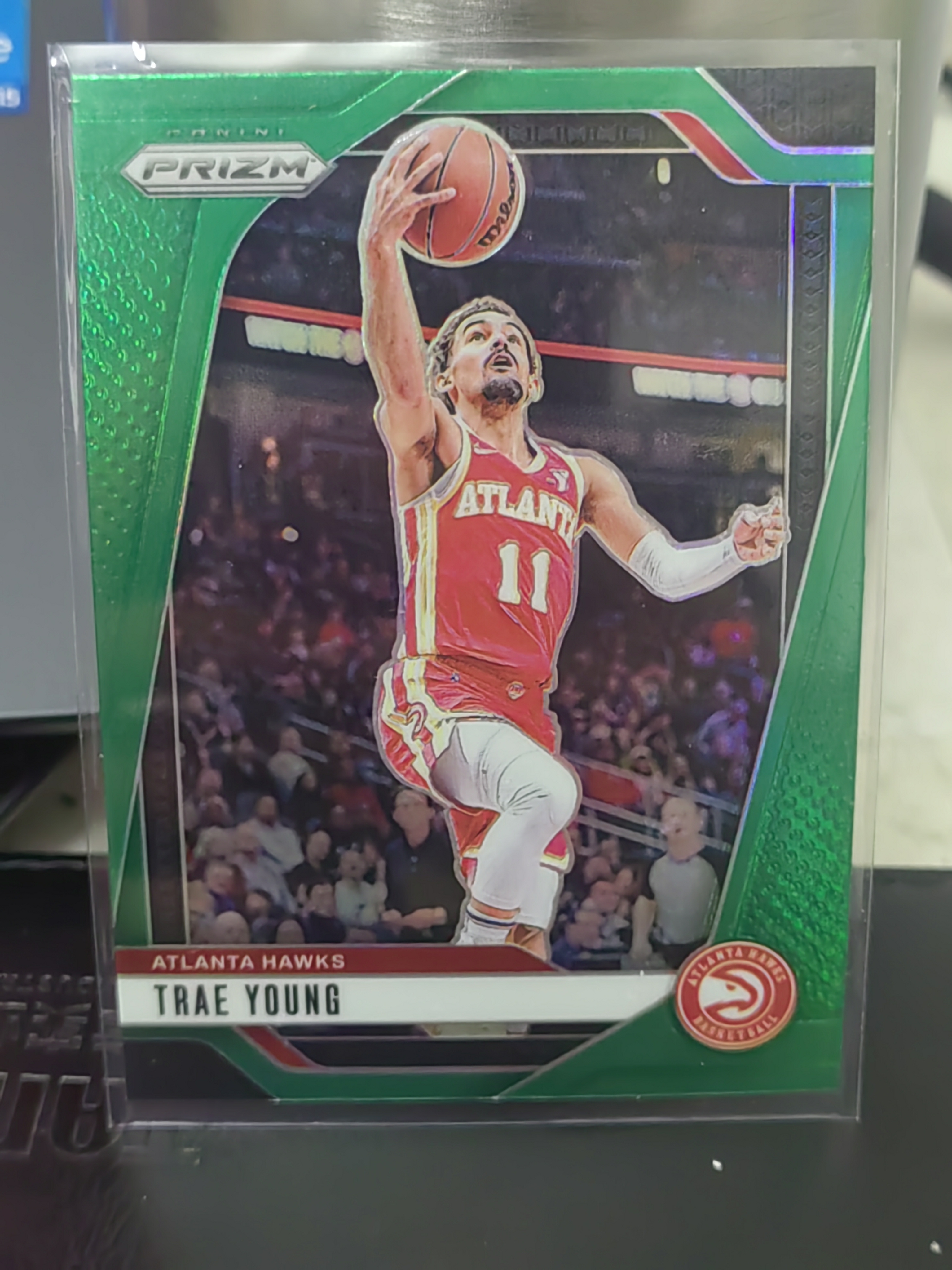 2024-25 Panini Prizm Trae Young PZ 特雷杨 纽约市长 老鹰 绿折 篮 白边白角 不保卡品 卡品如图
