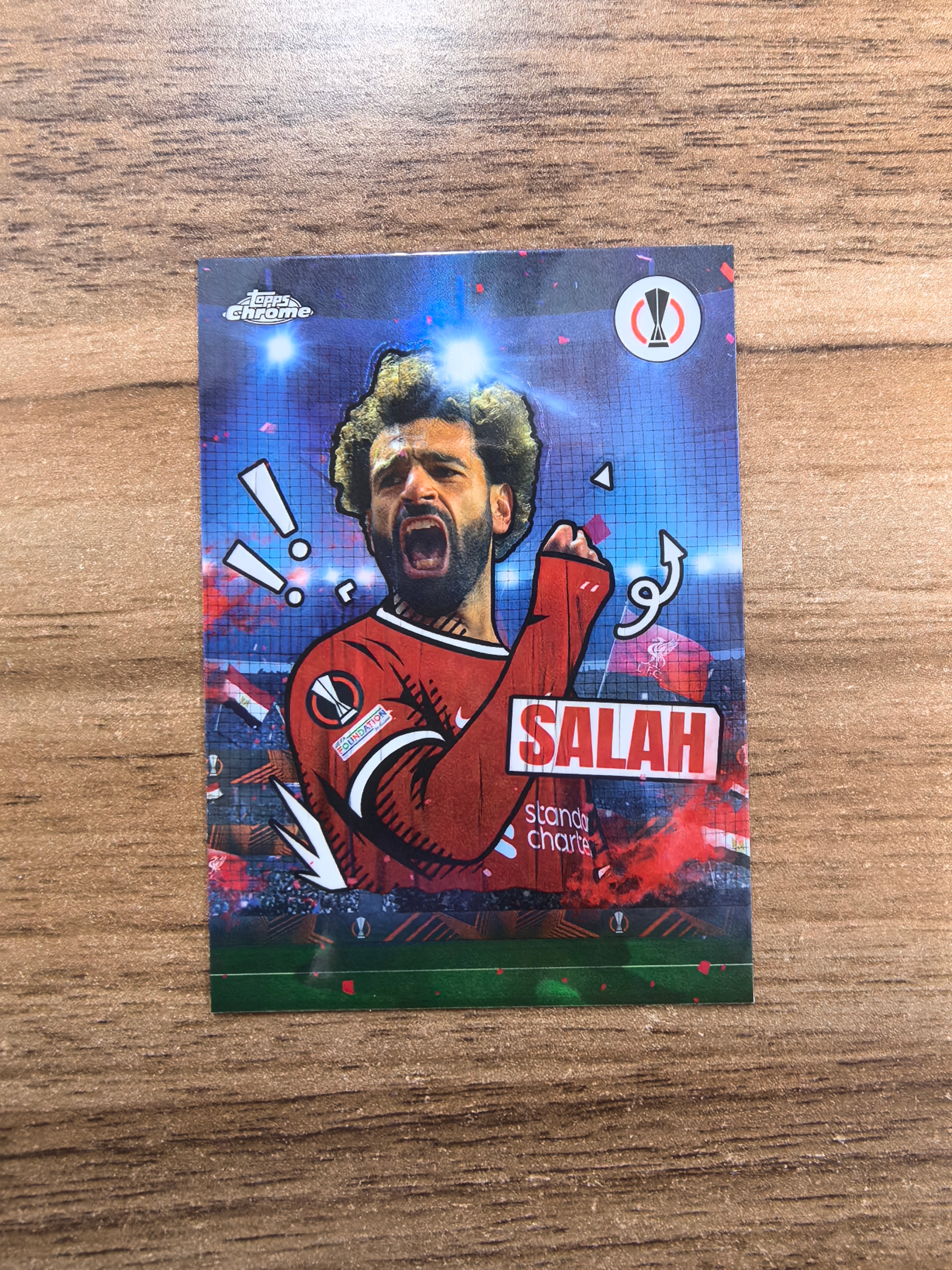 2024 Topps Chrome Mohamed Salah 欧冠 利物浦 埃及法老 萨拉赫 特卡 实卡精美 卡品如图 收藏必入 流浪