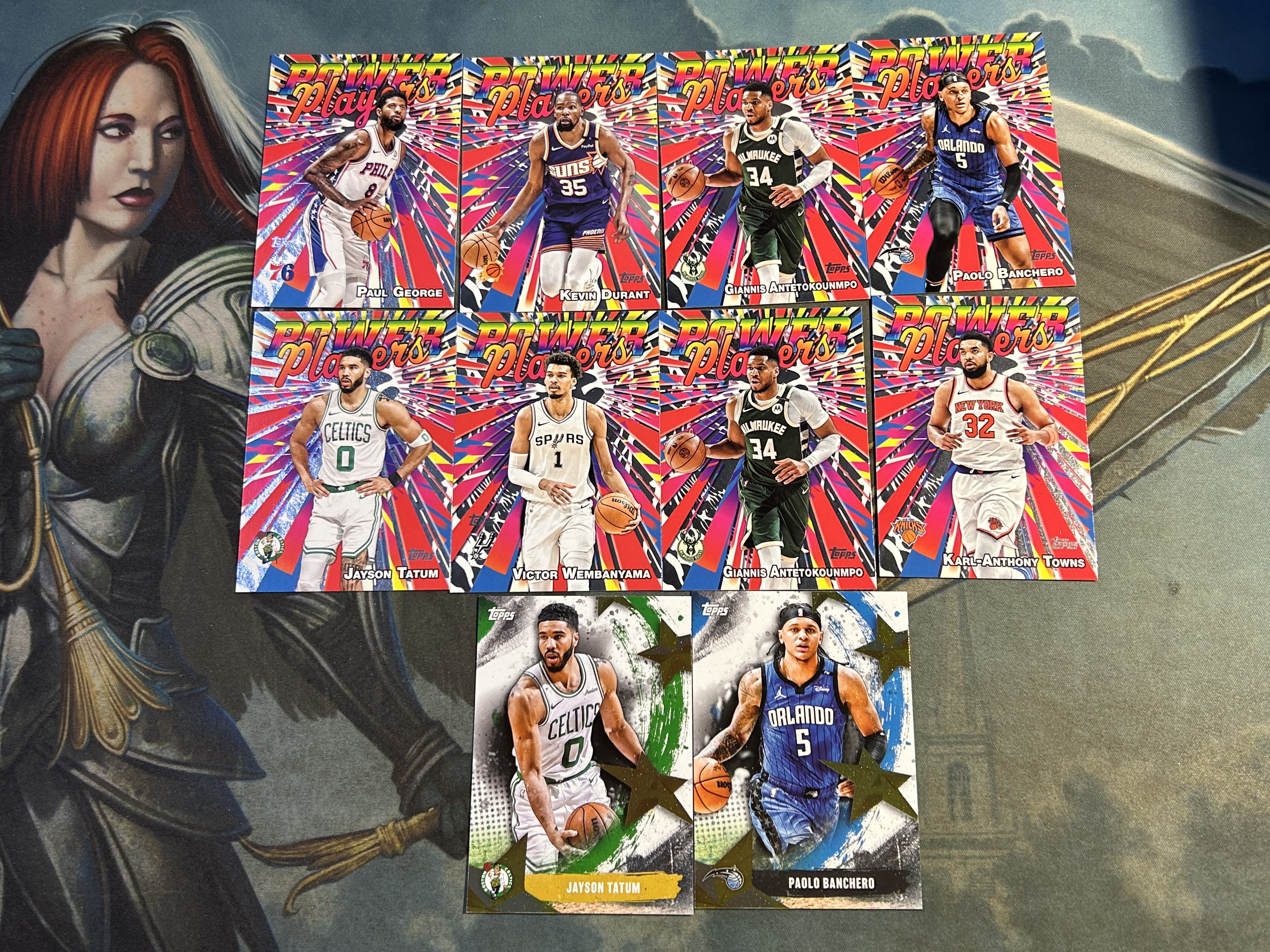 2025-26 TOPPS 特卡 10张一起 Jayson Tatum 塔图姆+班凯罗 唐斯 字母哥 文班亚马 杜兰特 等 (打包不保品)《苏州卡通》Z【SJ】