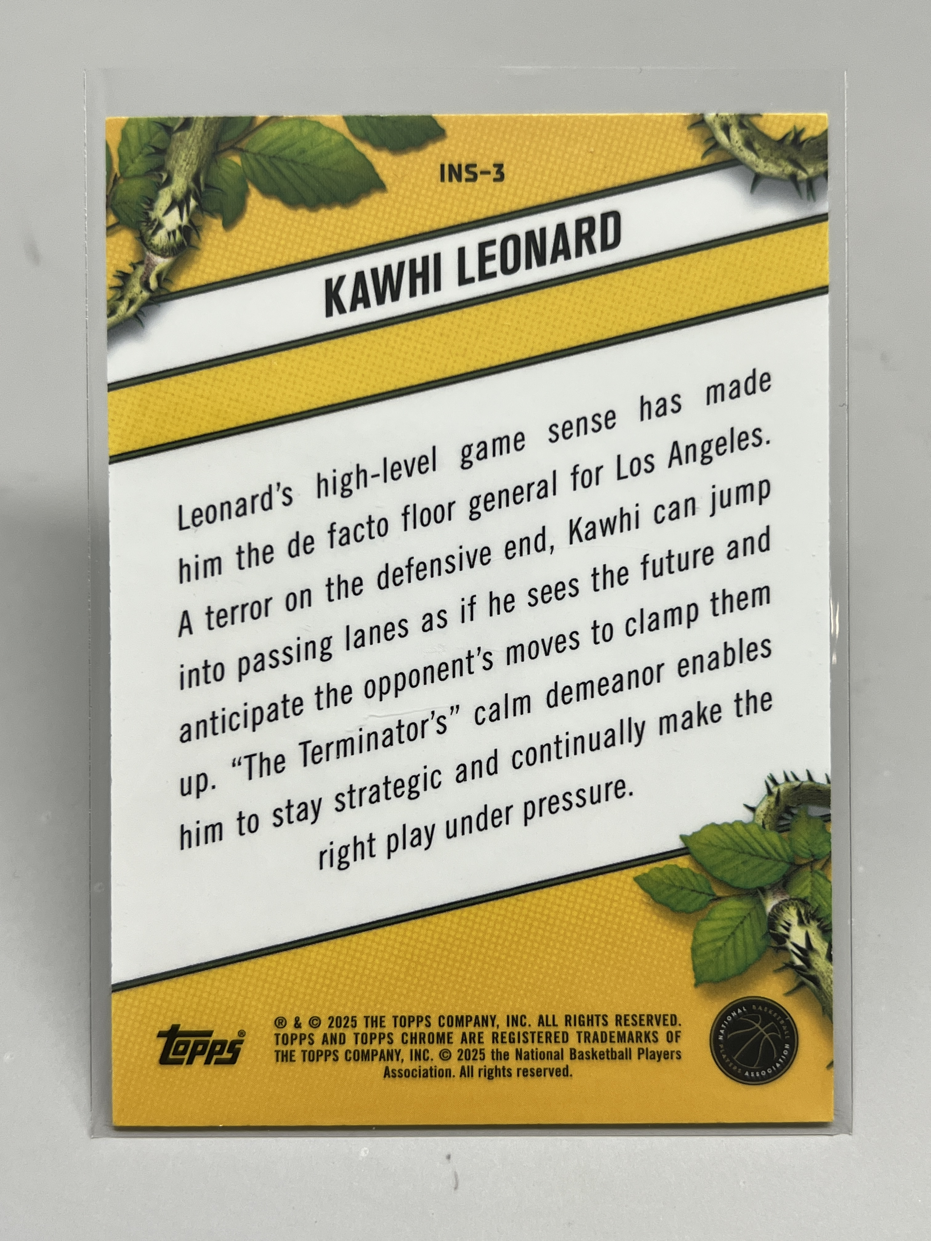 2025 Topps Chrome Kawhi Leonard【挂机拍卖】科怀·伦纳德 Instinct 特卡 死亡缠绕 卡哇伊 #3 收藏 投资 卡品如图