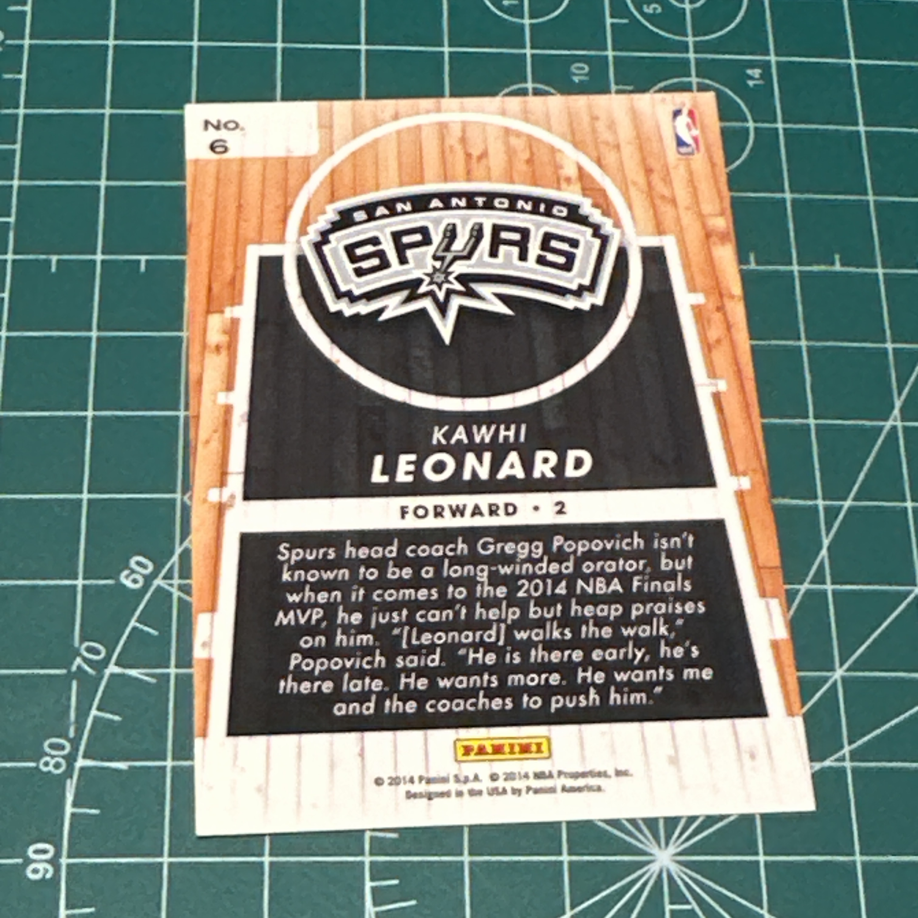 2014-15 Panini S.p.A Kawhi Leonard 中雅图/中亚图 科怀伦纳德 Faces of future特卡 闪卡 未来门面 老卡 绝版卡 稀有大比例