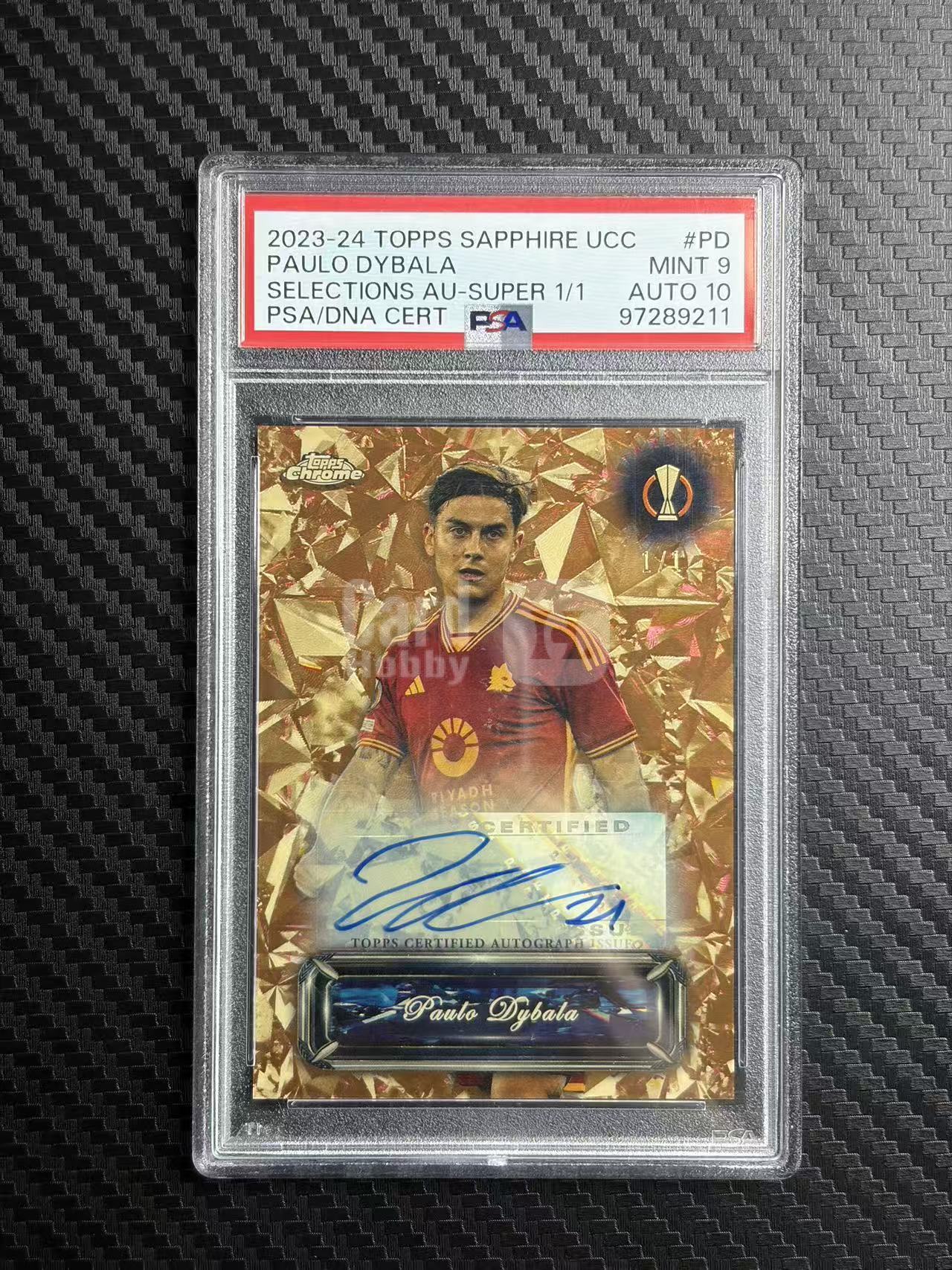 2024 Topps Chrome Paulo Dybala 欧冠 保罗 迪巴拉 罗马 蓝宝石 精选 爆金 签字 psa9 签字10分 卡品如图 拍前看描述