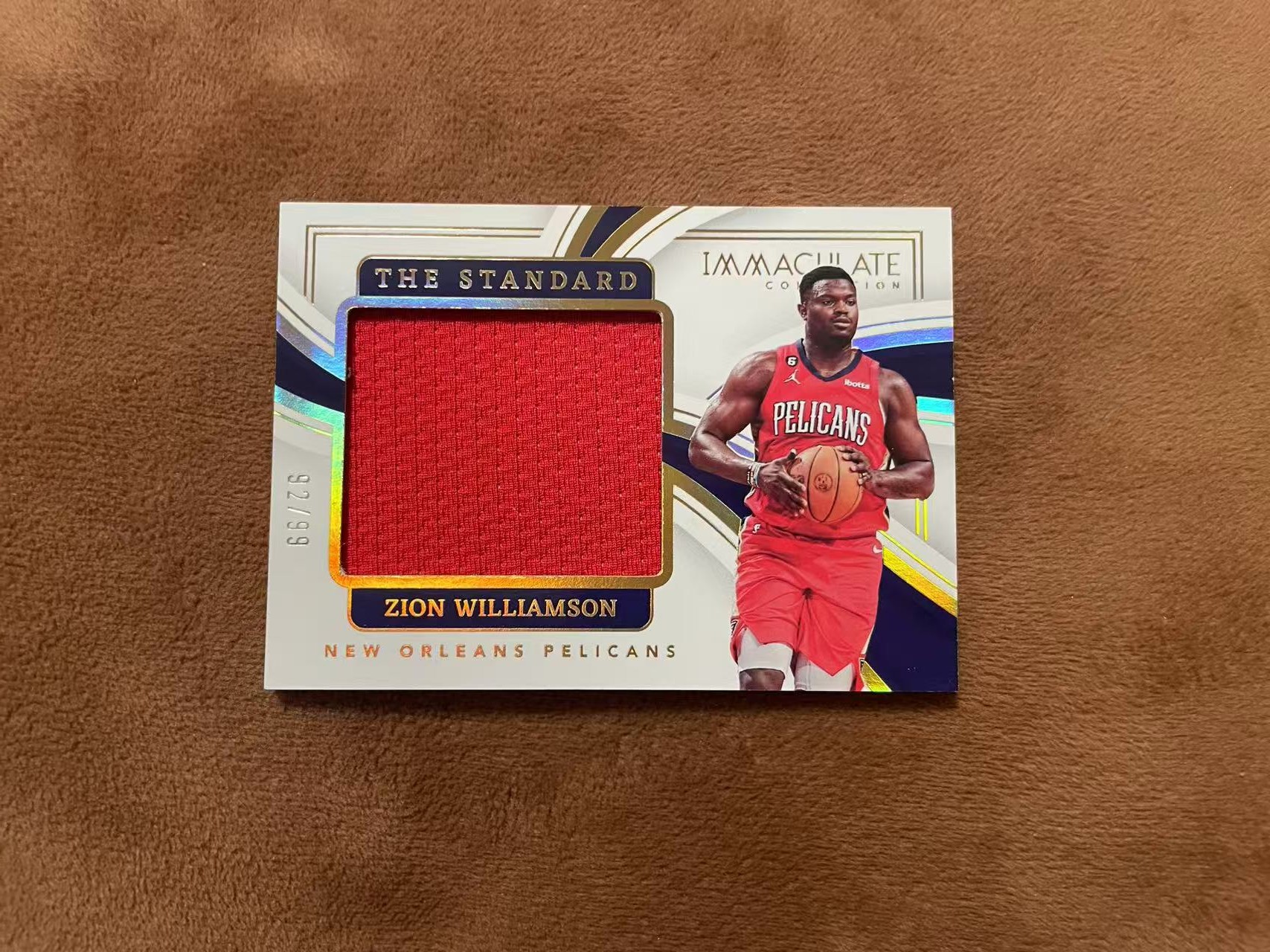2022-23 Panini Immaculate Zion Williamson imm爱咪咪 鹈鹕 锡安 胖虎 蔡恩 The Standard 大窗GU球衣 落场切割 patch 99编【z】