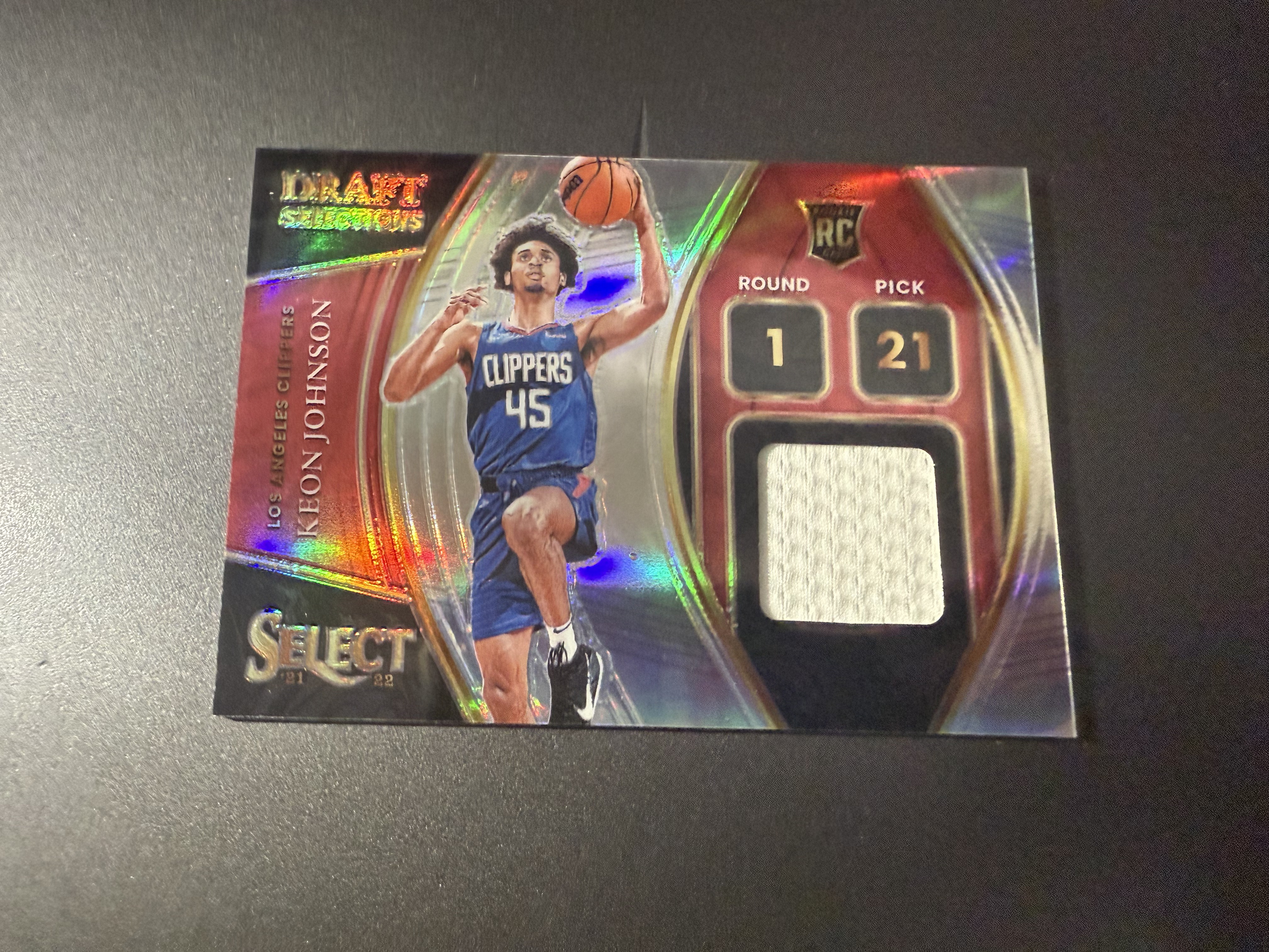 2021-22 Panini Select Keon Johnson RC 基恩约翰逊 新秀 银折 球衣 井