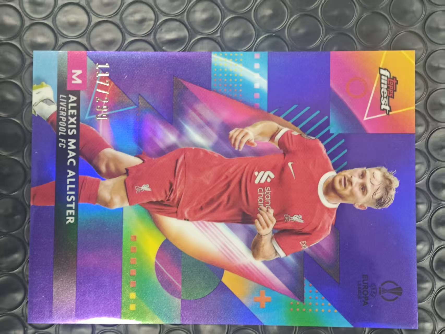 2023-24 Topps Finest Alexis Mac Allister 欧冠 利物浦 阿根廷 小麦 麦卡利斯特 117/299编 紫折 折射 卡品如图【原地起飞卡社】MVP11.6
