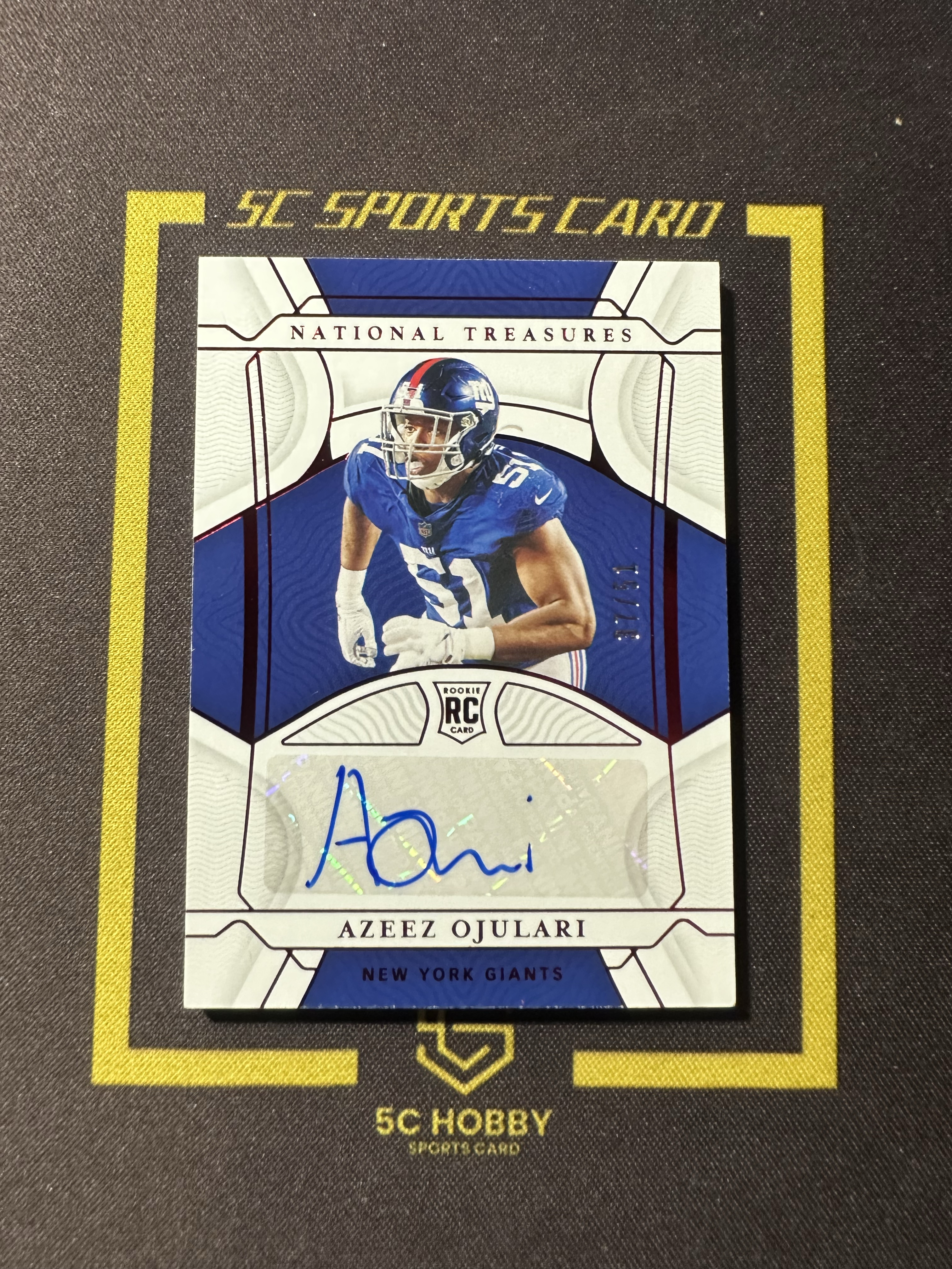 【主演出卡】 2021 panini 国宝 national treasures 橄榄球 巨人队 新秀 Azeez Ojulari 带编 卡品如图 凑套必备