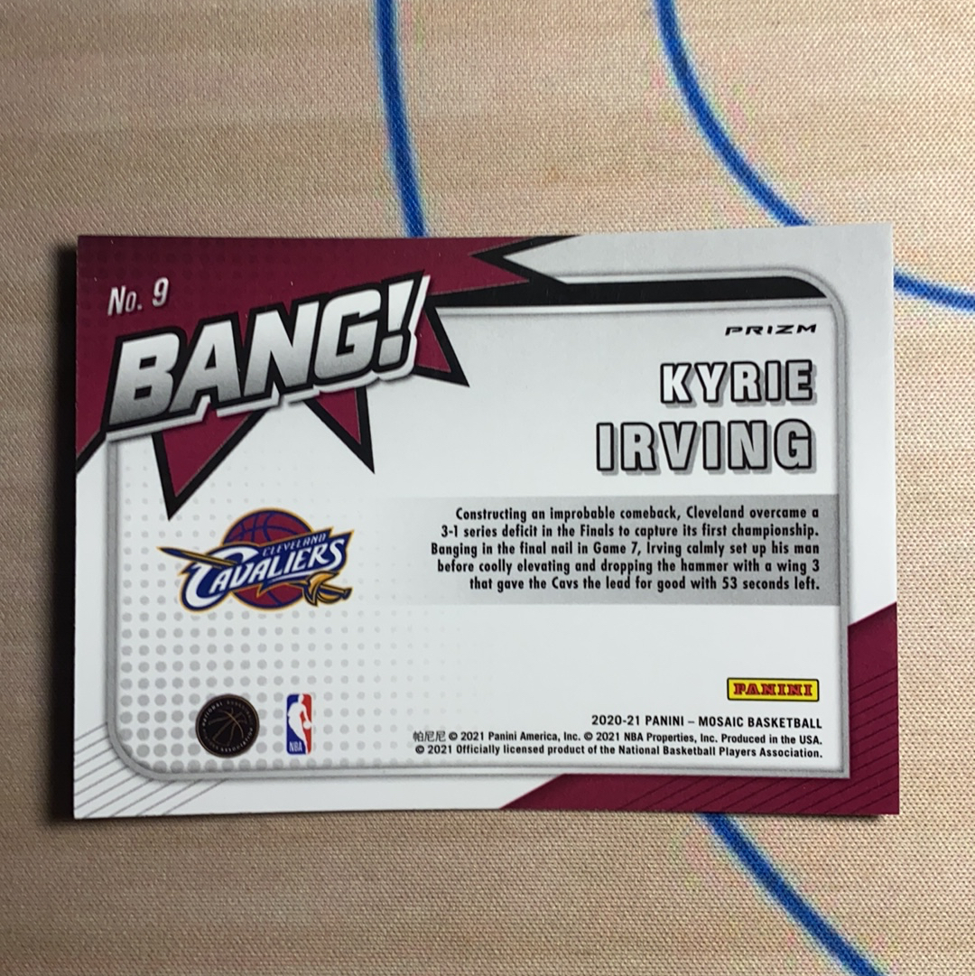 2020-21 Panini Mosaic Kyrie Irving 凯里 欧文 马赛克 bang 绝杀 绿马赛克折 绝杀勇士 经典瞬间 时刻 库里 卡品如图 凑套必备