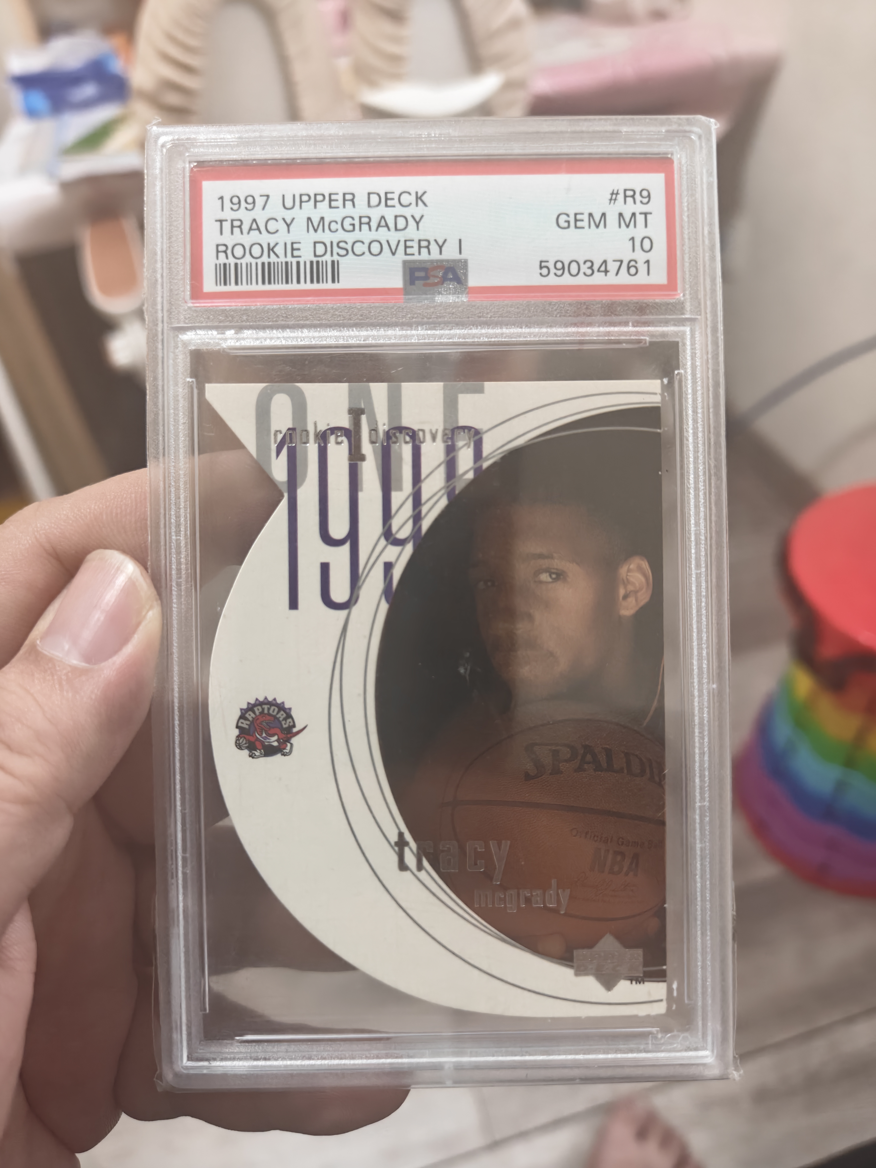 1997 Upper Deck UPPER DECK ROOKIE DISCOVERY Tracy McGrady ROOKIE DISCOVERY I #R9 PSA10 麦迪 新秀年 异形 大比例