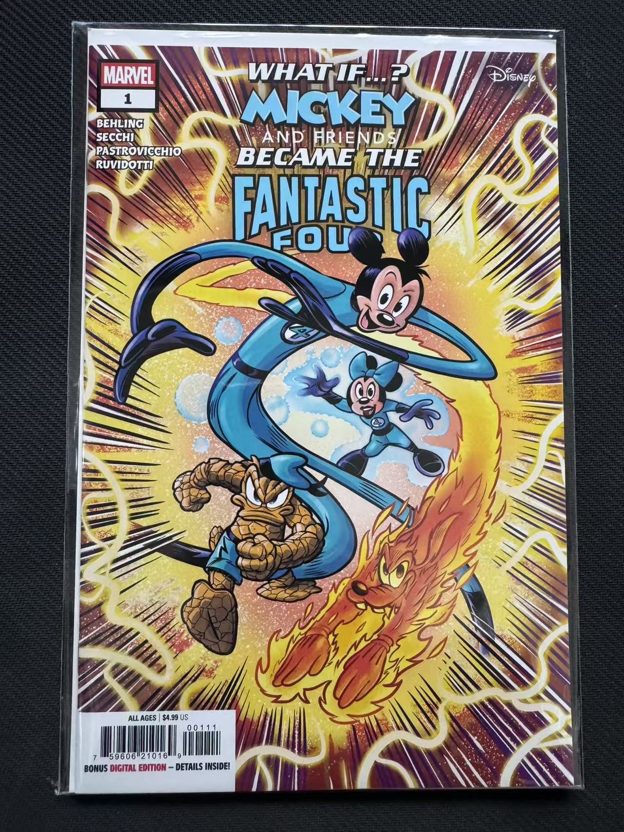 2025 Marvel 美漫 期刊杂志 神奇四侠 迪士尼变体 官方漫画 美漫期刊 杂志书刊 变体、贸易、小标 带膜带背板