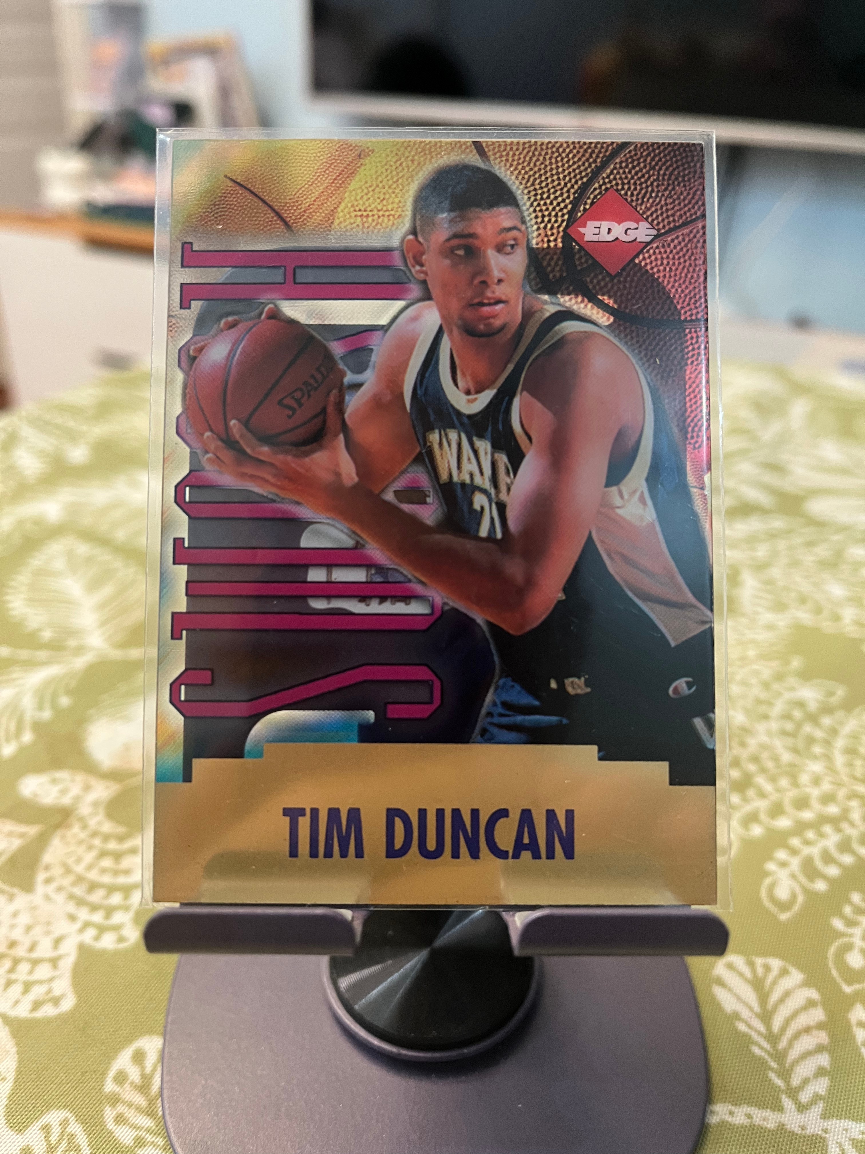 1997 Collector's Edge 老卡 老特 Tim Duncan 蒂姆 邓肯 石佛 马刺【透明胶片 新秀年】【边角瑕疵如图 介意勿拍】#1001
