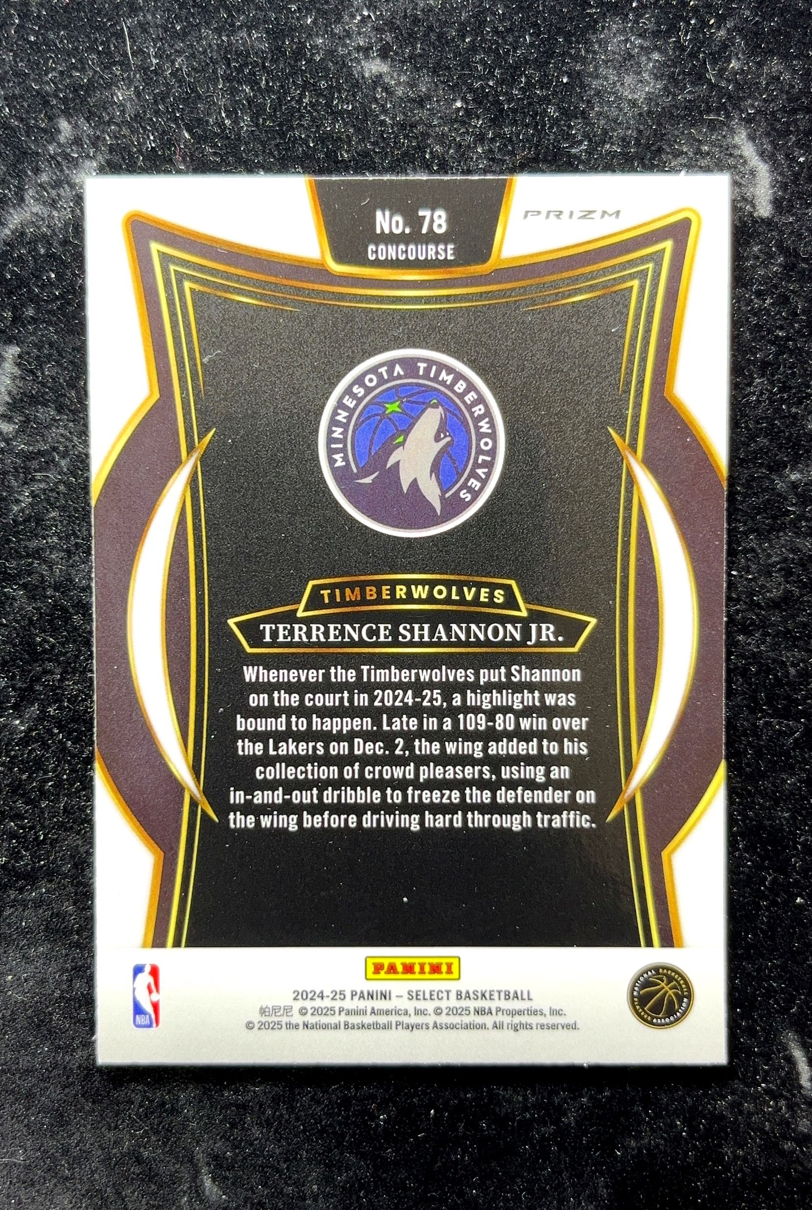 【小白1%代卖】2024 Panini Select RC 新秀 Terrence Shannon Jr. 特伦斯·香农 绿折 折射 新秀 RC 卡品如图 高价值 #78 0702