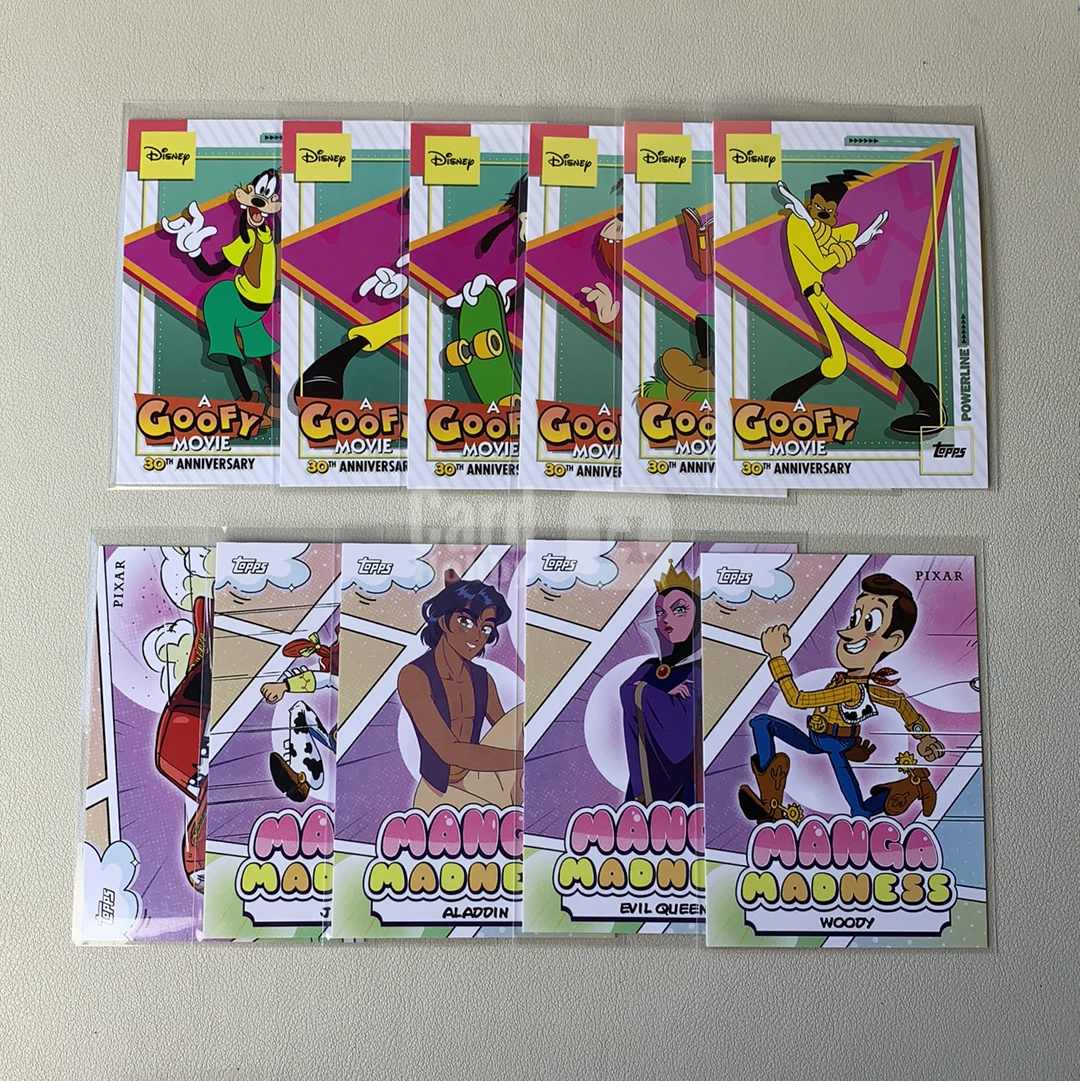 2026 Topps Disney Chrome 迪士尼 TC 霓虹 Neon Pixar 皮克斯 插入 高飞电影特卡 Goofy 漫画狂想特卡 11张 打包 品相如图 凑套必备 11