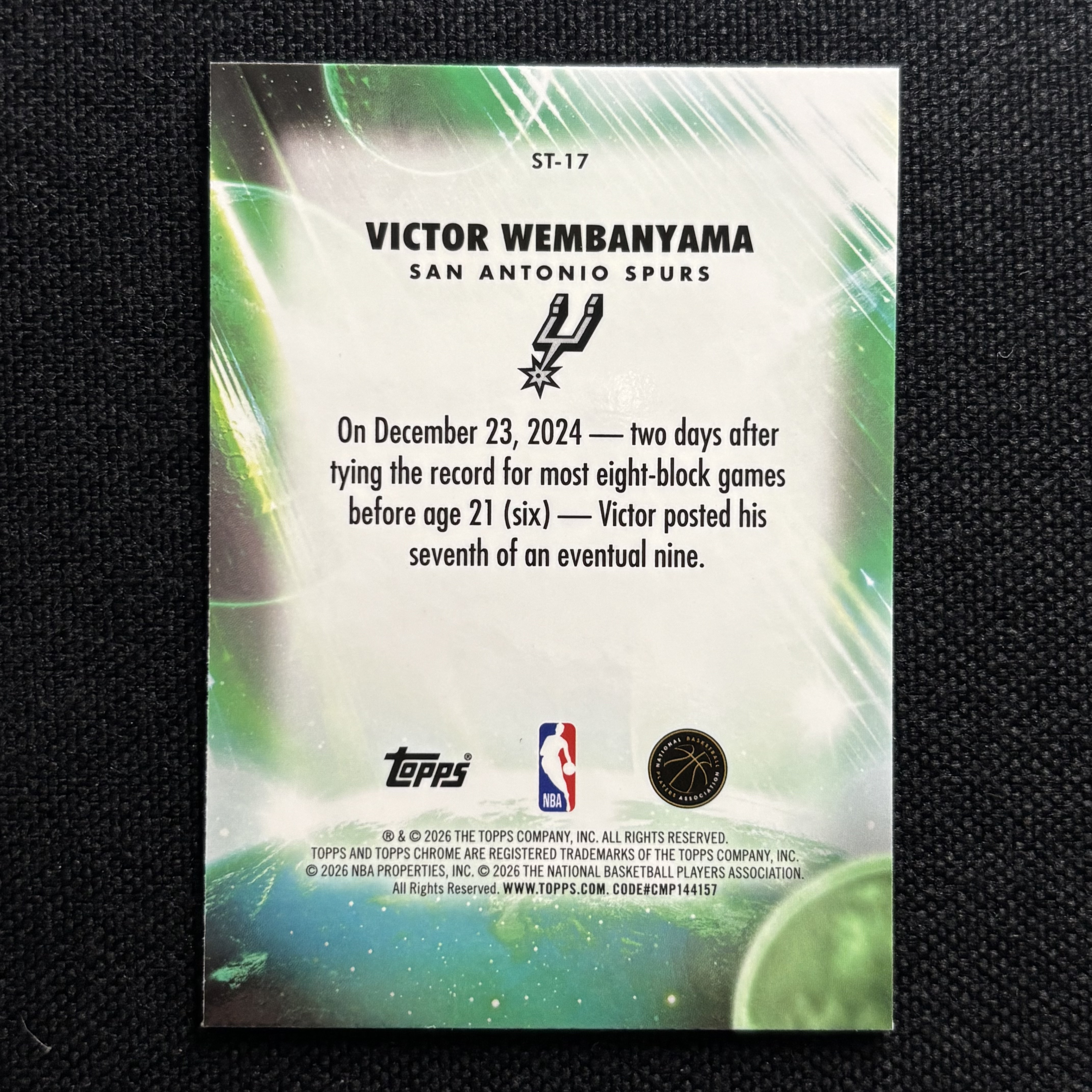 2025-26 Topps Chrome Victor Wembanyama 文班亚马 Stars特卡 马刺 TCU 无明显瑕疵不保卡品【小涛代卖】#冠希