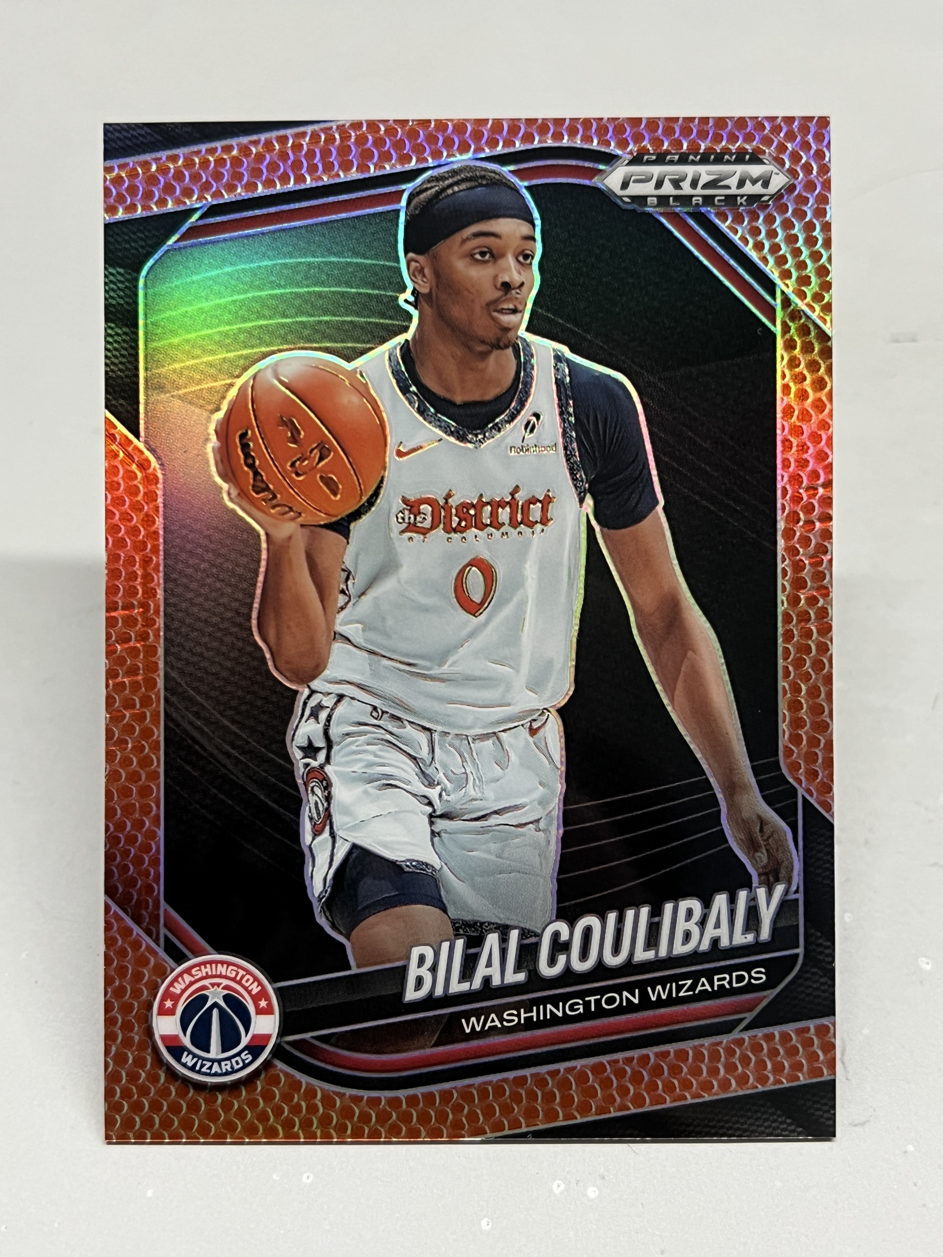 2024-25 Panini Prizm Bilal Coulibaly 【挂机拍卖】帕尼尼 比拉尔・库利巴利 橙折 球皮折 奇才 208/225 大比例 #147 收藏 凑套 卡品如图