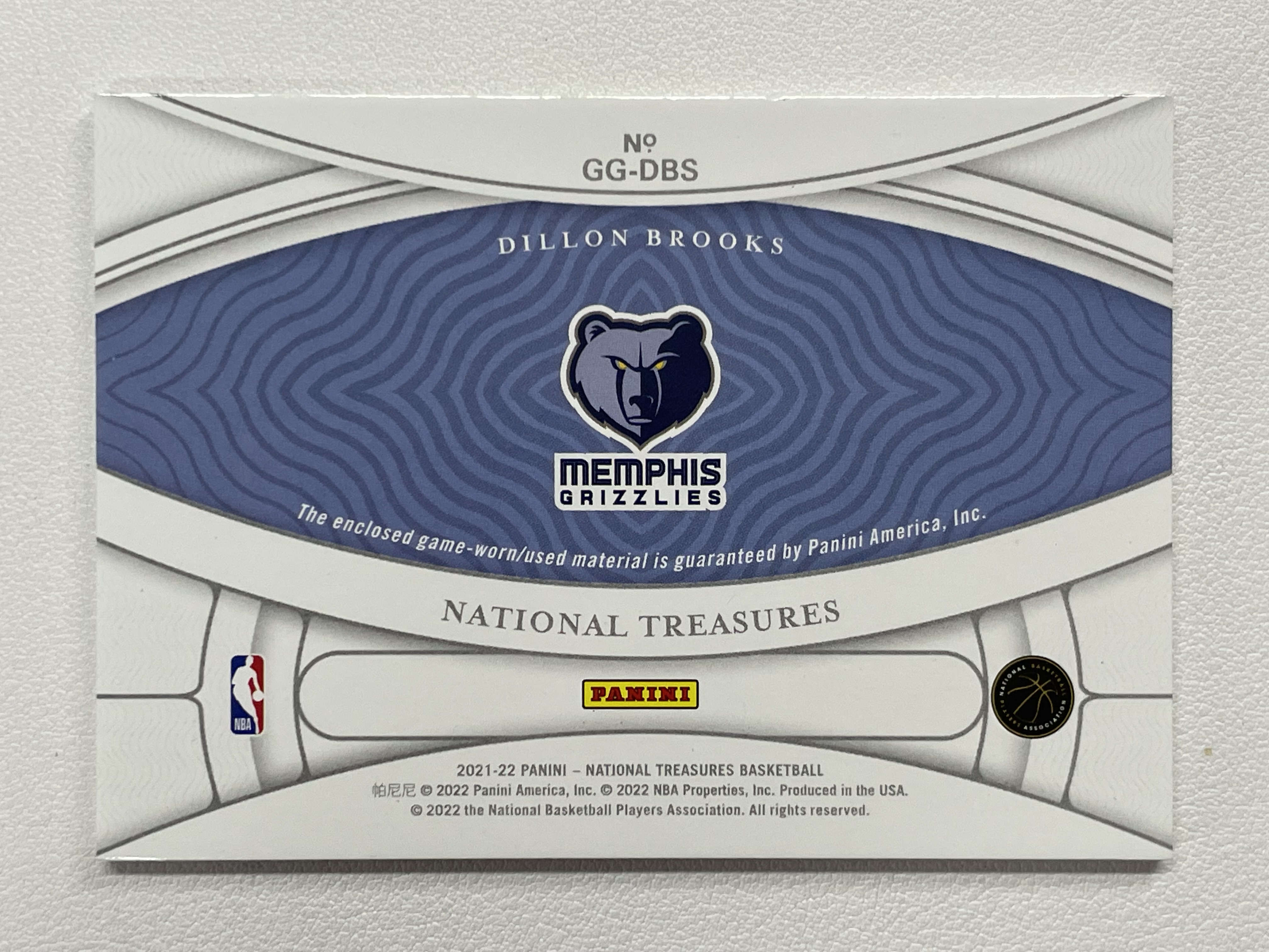 【天秤座拍卖到卡预付85%】2021-22 National Treasures 国宝 灰熊 Brooks 狄龙 布鲁克斯 99编 球衣 gu 亲穿 卡品如图 实卡好看 收藏必备※花儿最美