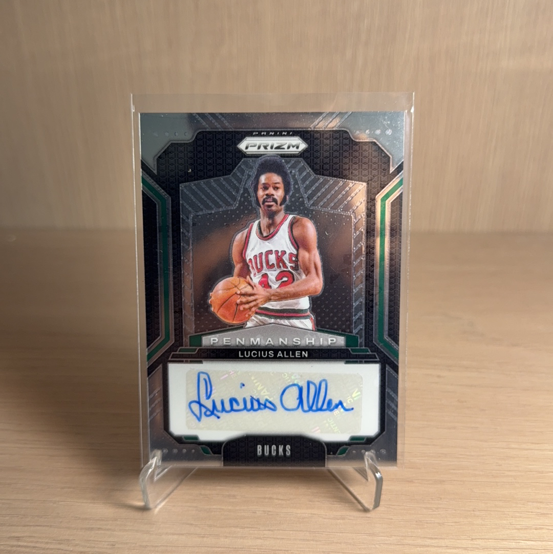 2024-25 Panini Prizm Lucius Allen 【免费代卖】雄鹿 鲁西斯 阿伦 PZ PRIZM 签字 贴签 折射 卡品如图 值得收藏…
