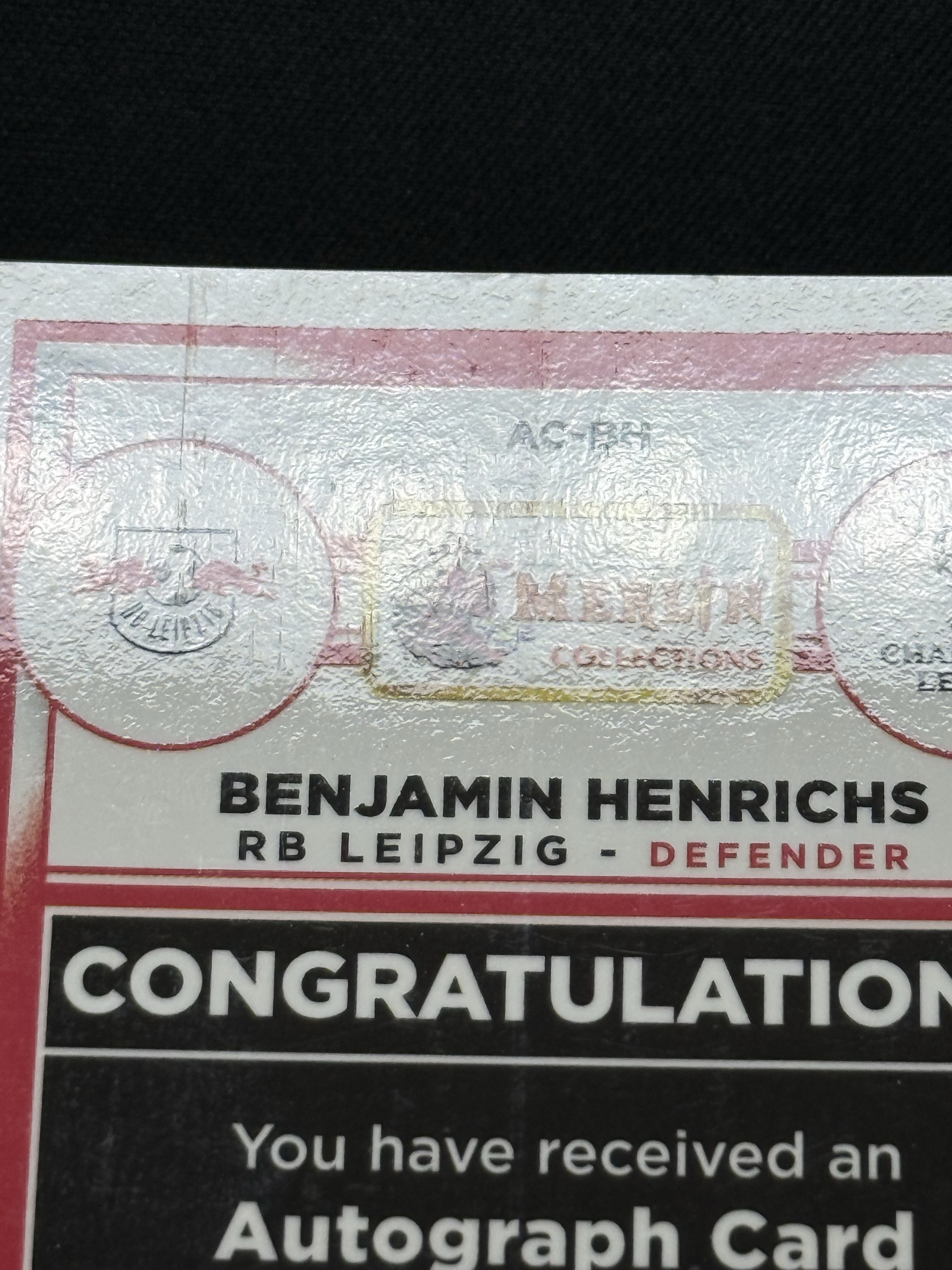 2022-23 Topps Merlin Benjamin Henrichs 【小贝代拍】欧战 梅林 莱比锡红牛 亨里希 银折 签字 瑕疵如图 拍前看描述 H EW
